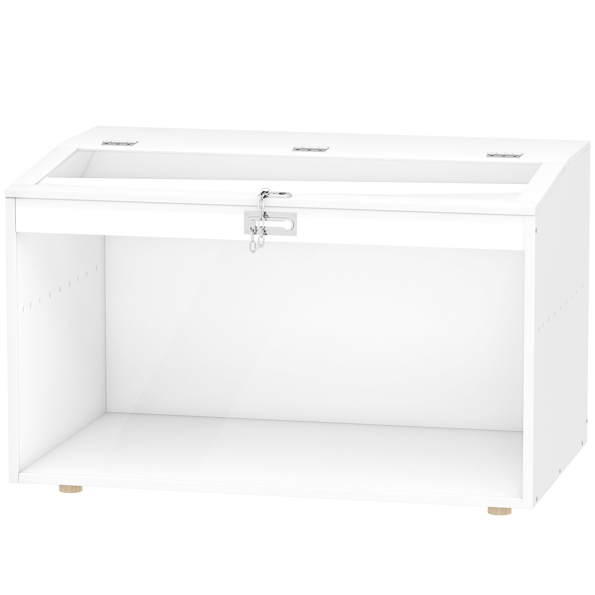 Hamster Cage Small Animal House with Flip-Top Lid and Transparent Acrylic Window for Dwarf Hamsters Small Gerbils 80x50x50 cm White