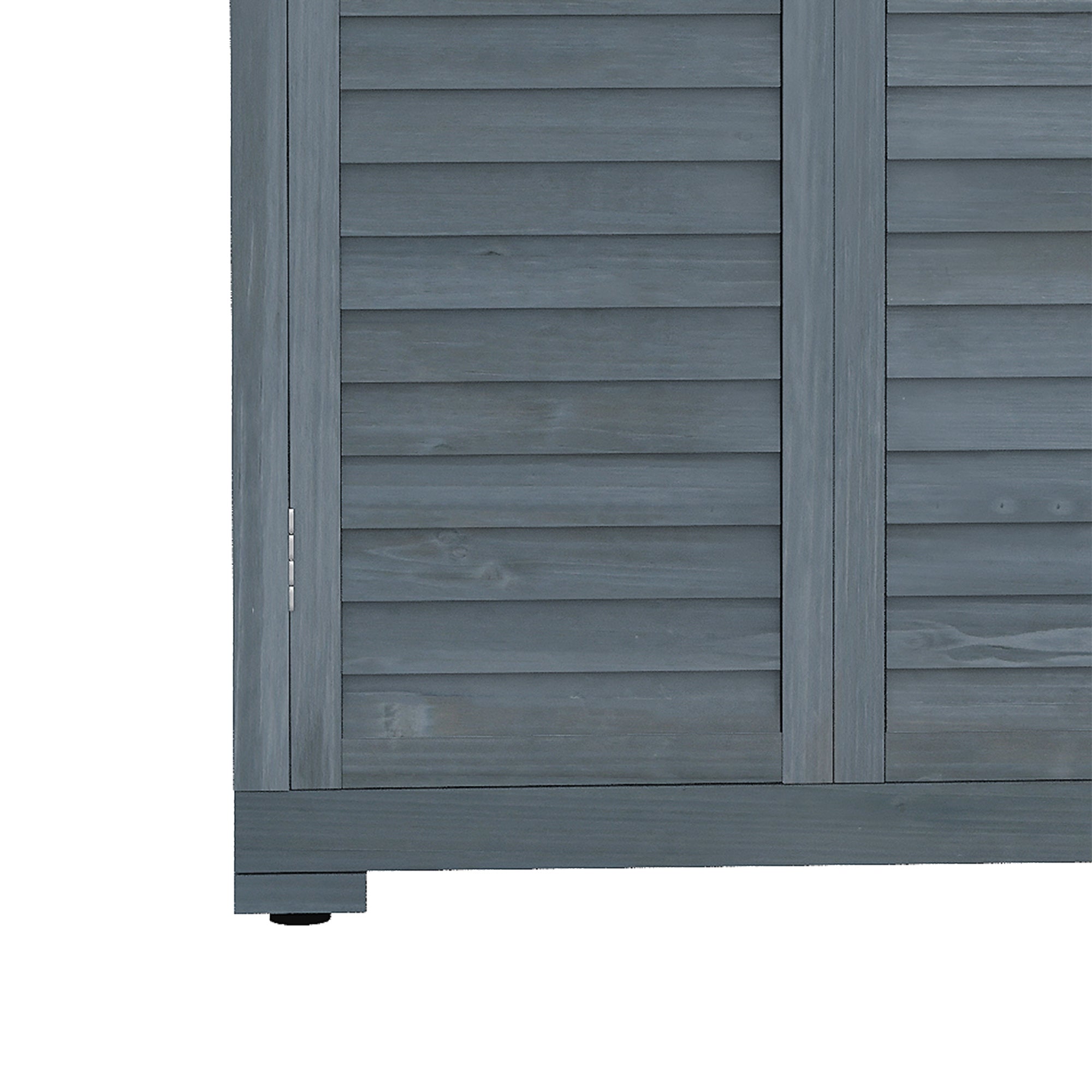 Wooden Shed Wooden Shed 0.31 m² 87x46.5x160 cm Outdoor Wooden Cabinet with 2 Doors and 2 Interior Shelves for Patio Terrace Gray