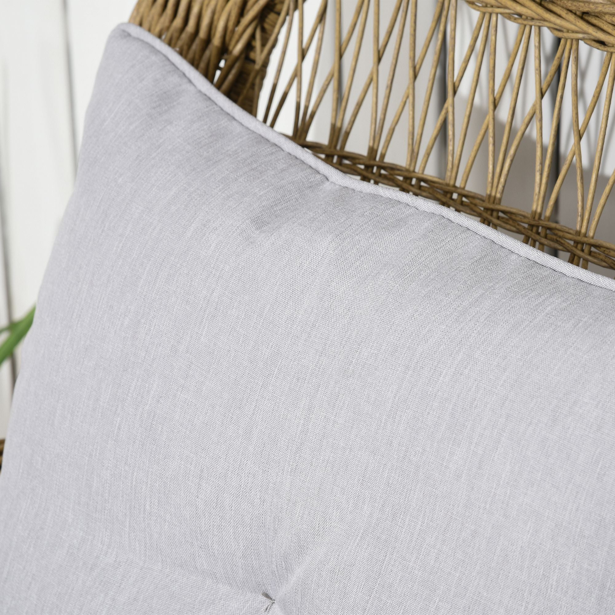 Rattan Rocking Chair, Rocking Armchair with Cushions, Garden Chair with Washable Cushion Covers, Lounge Furniture for Backyard, Garden, Patios, Yellow, 69 x 92 x 100 cm