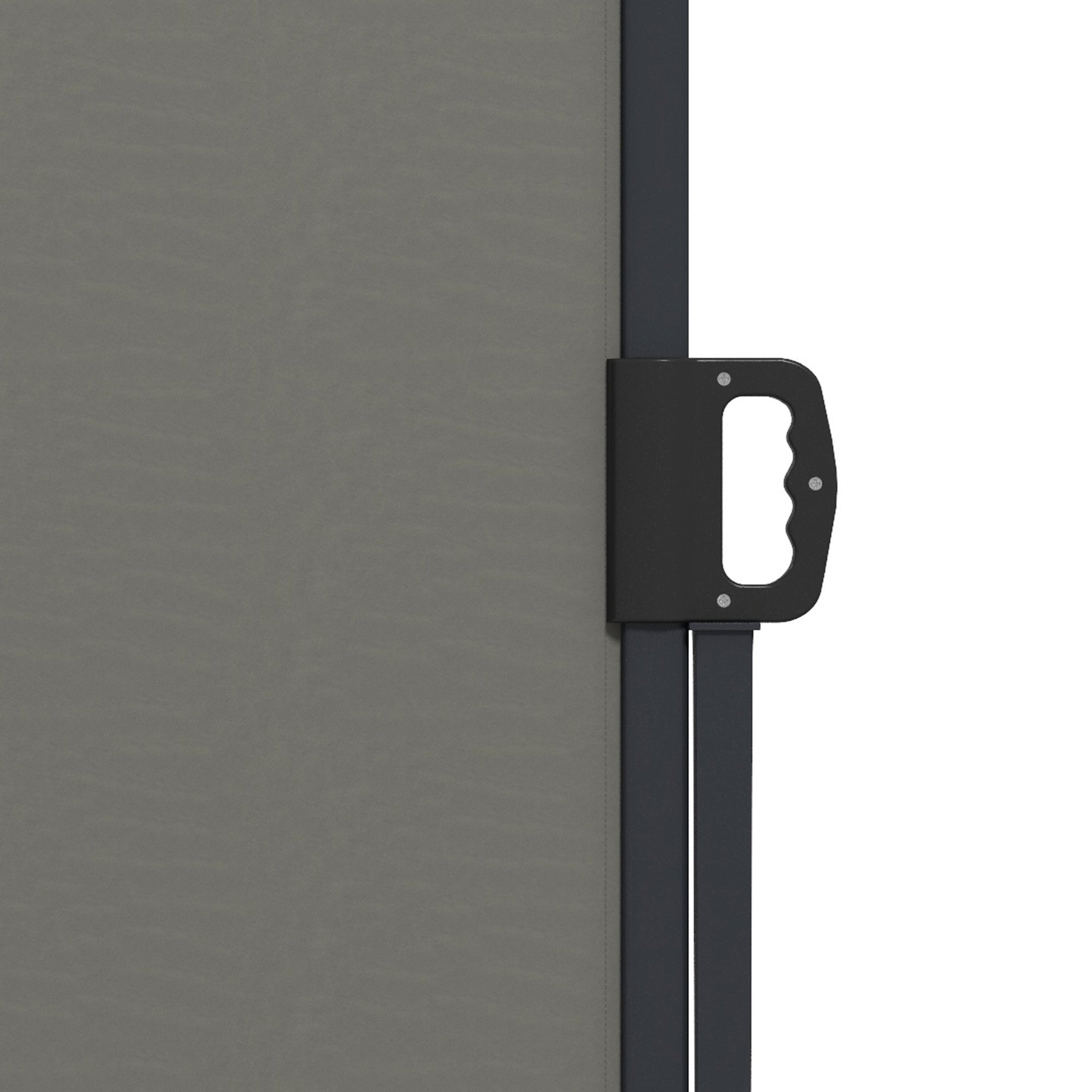 Side Awning Wind Protection Paravent Retractable Garden Fence 4 x 1.80 m Aluminum Polyester Anti-UV High Density 180 g/m² Dark Gray