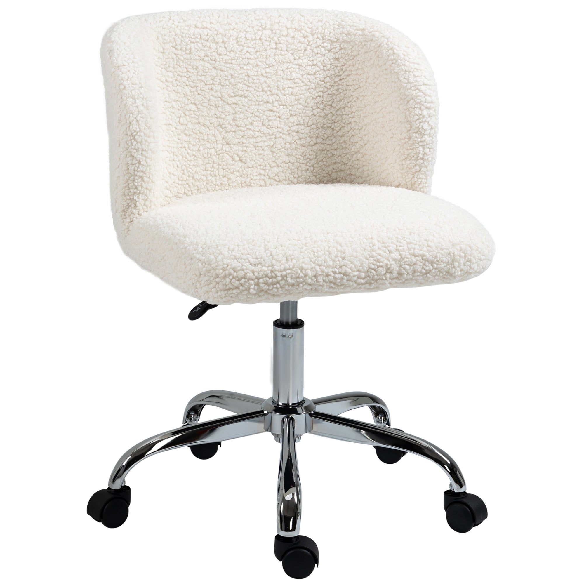 Design Office Chair - adjustable height, swivel - chrome-plated steel base with looped wool effect coating