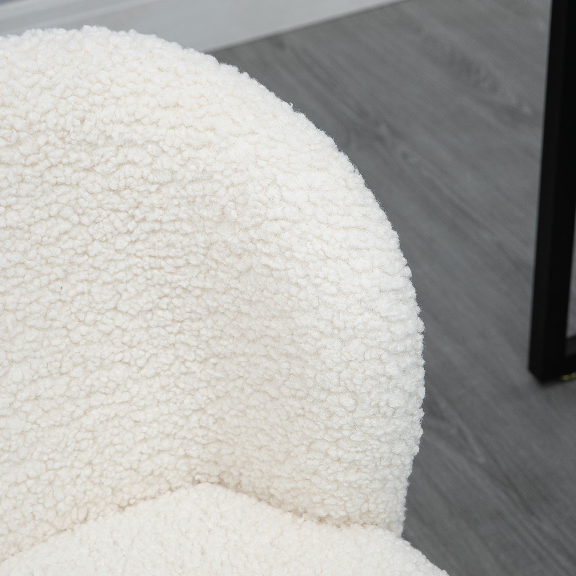 Design Office Chair - adjustable height, swivel - chrome-plated steel base with looped wool effect coating