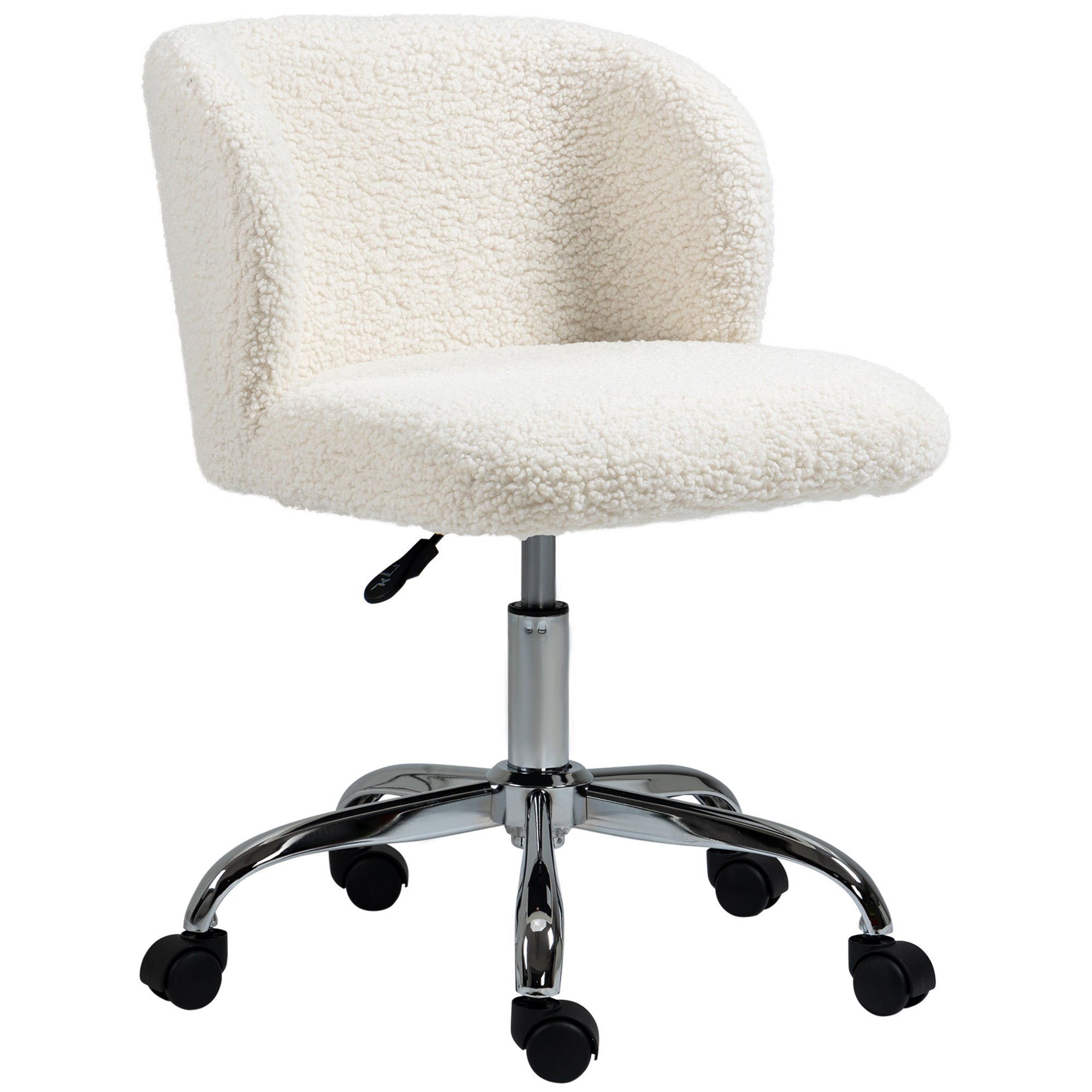 Design Office Chair - adjustable height, swivel - chrome-plated steel base with looped wool effect coating