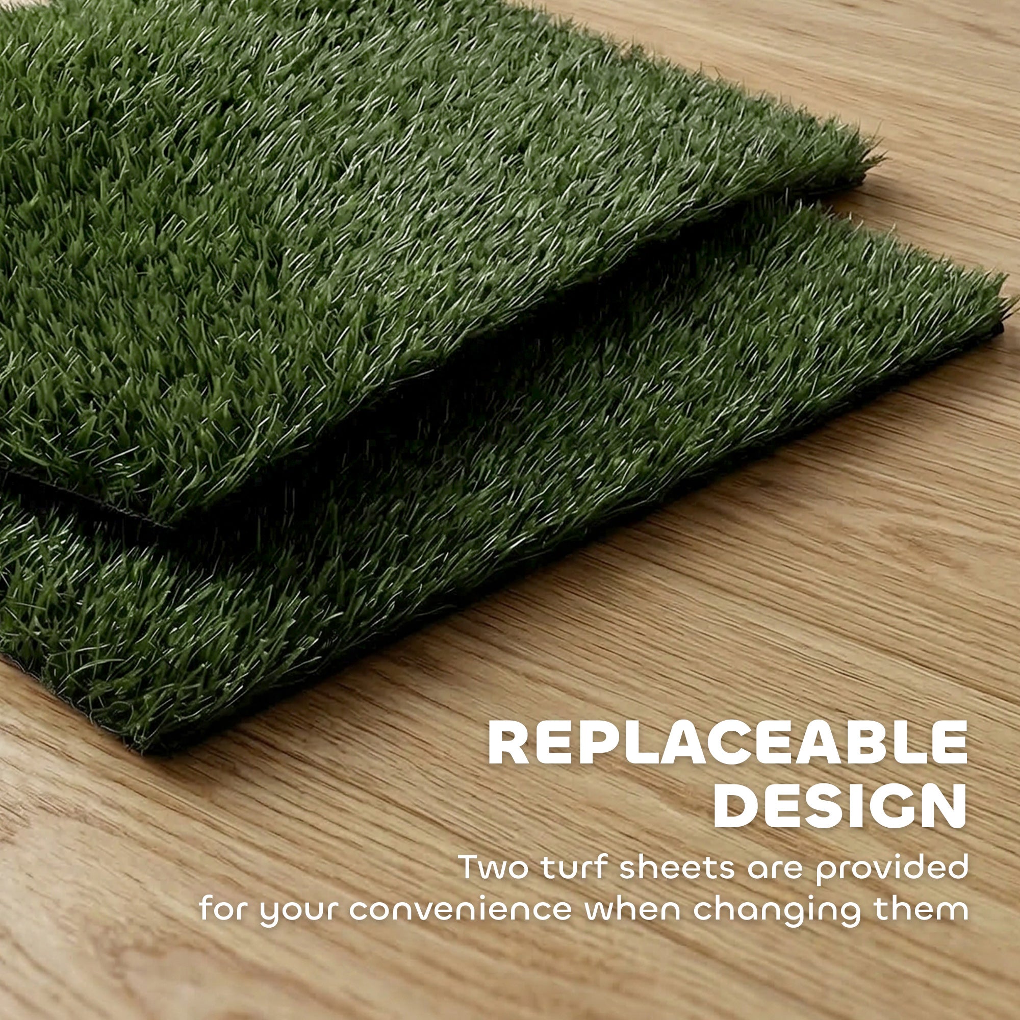 Dog Toilet 76 x 50.5 cm — Washable Artificial Grass Puppy Potty for Balcony & Apartment