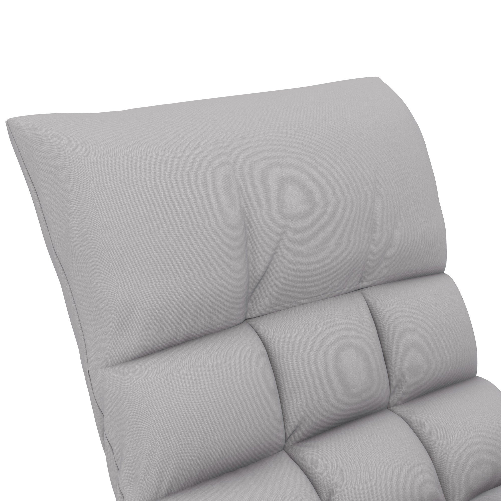 Rocking Chair Recliner with Footrest, Rocking Chair with Side Pocket, Adjustable Backrest Rocking Chair for Living Room, up to 120 kg, Microfiber Cloth, Gray