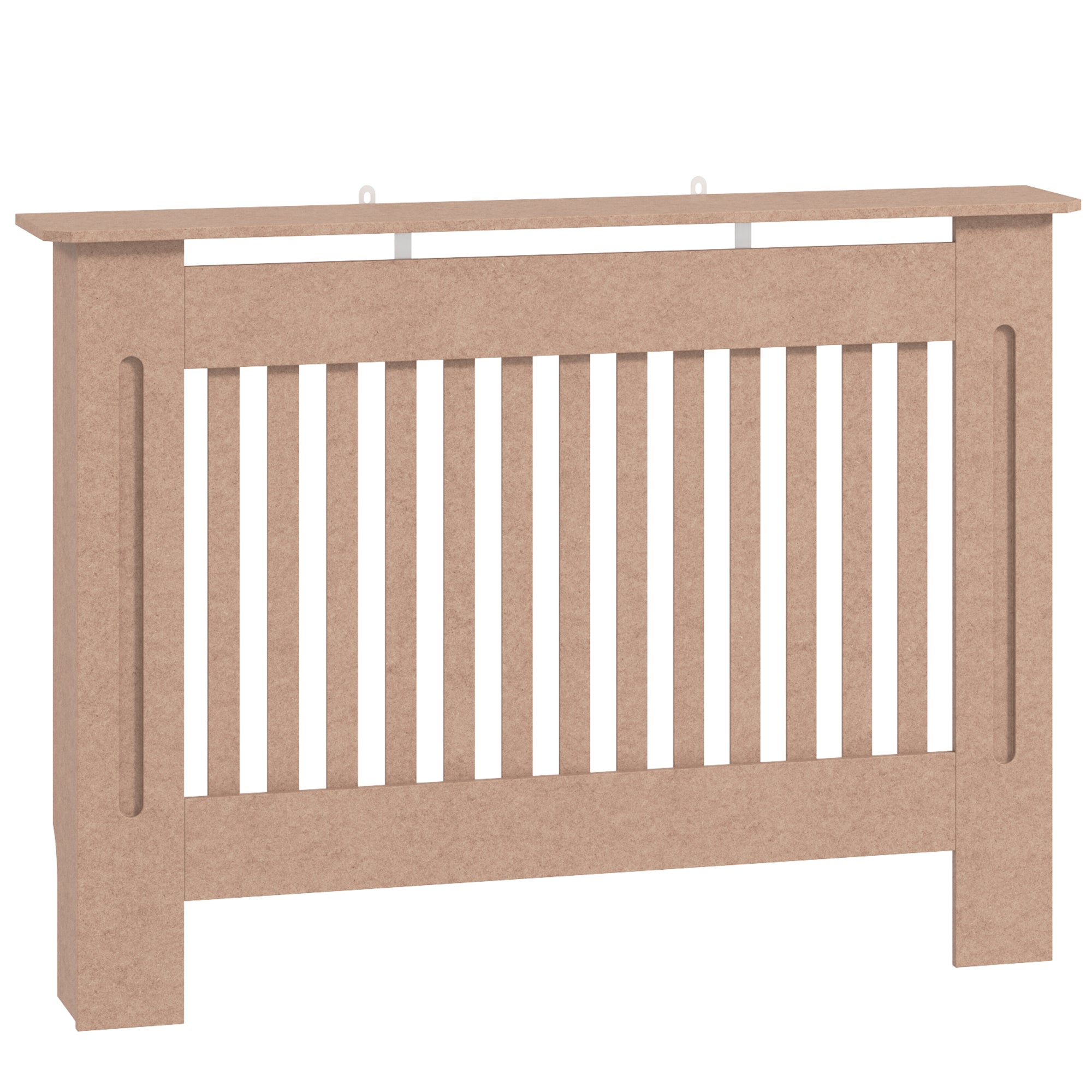 Radiator Cover Modern MDF Radiator Cabinet for Living Room Bedroom 112x19x81cm Natural Wood