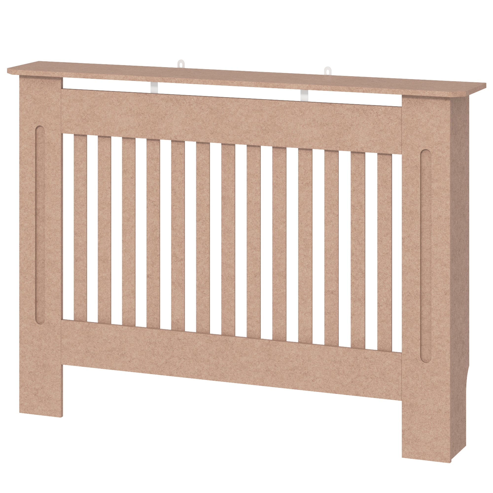 Radiator Cover Modern MDF Radiator Cabinet for Living Room Bedroom 112x19x81cm Natural Wood