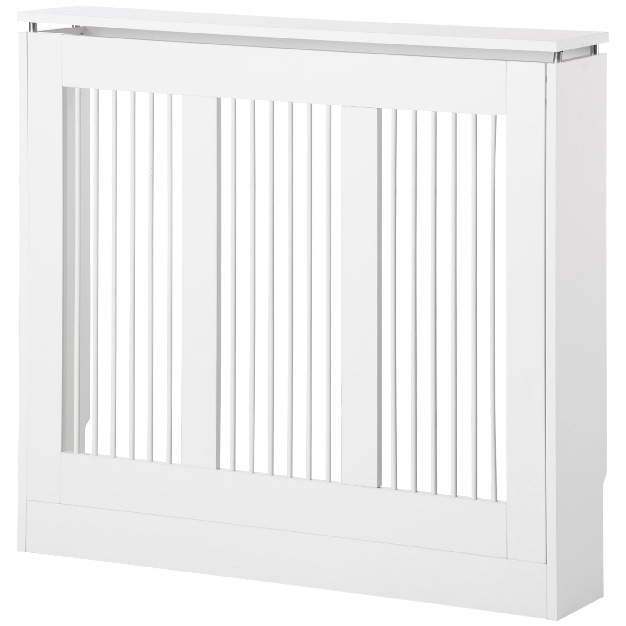 White Radiator Cover 90x18x84 cm MDF Modern Design Vertical Radiator Shelf for Living Room Bedroom
