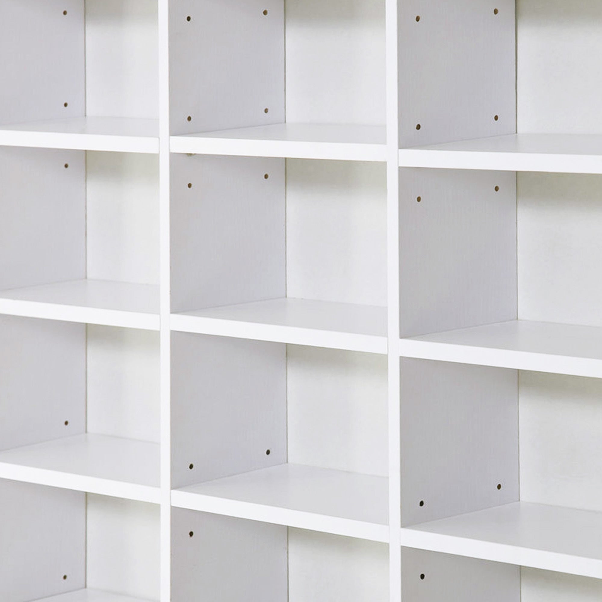 CD/DVD Storage Shelf Storage Cabinet for 1116 CDs 36 Height-Adjustable Compartments 195 x 102 x 23.5 cm White