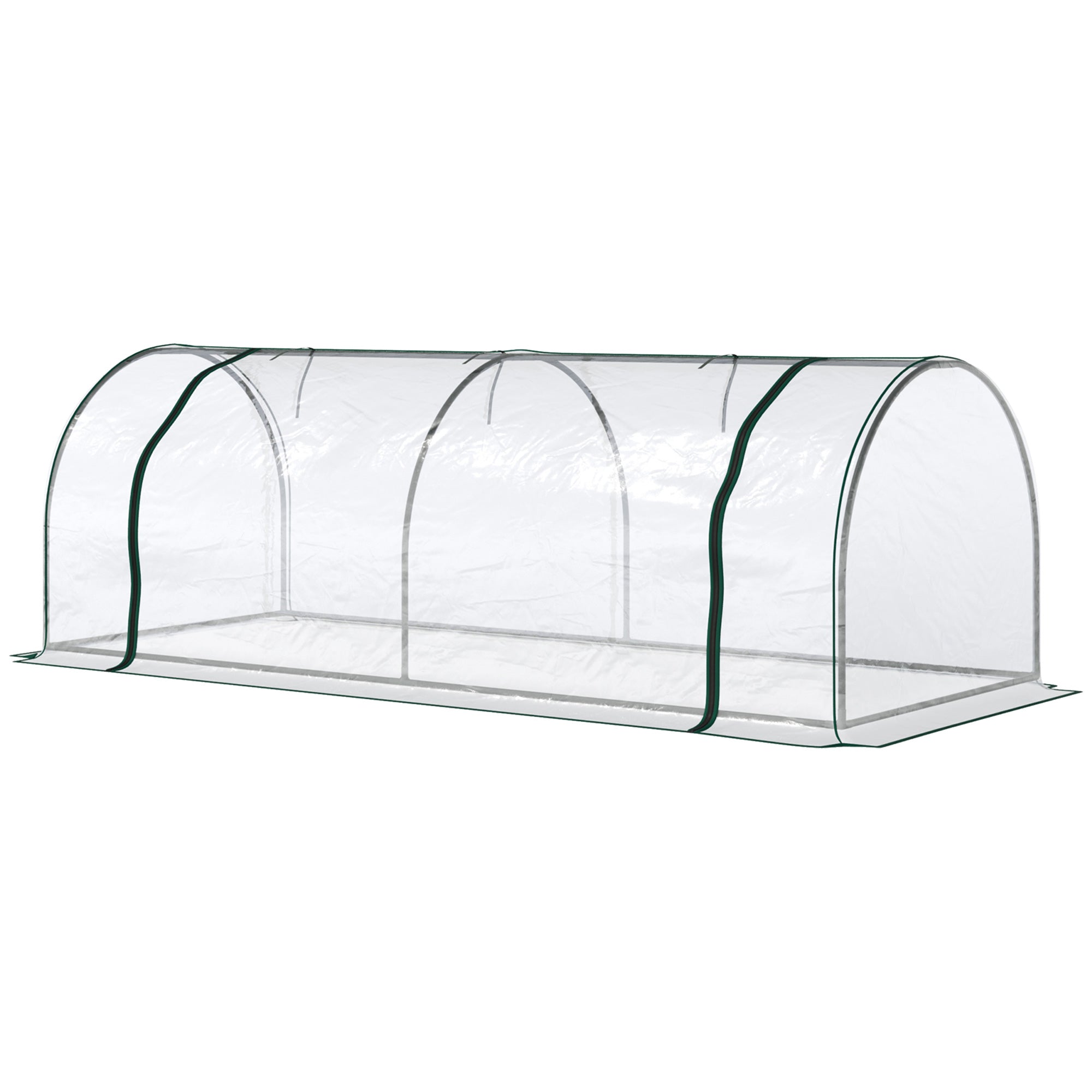 Greenhouse with Door, Foil Greenhouse made of Steel, Greenhouse for Balcony, Garden, Tomato House 250x100x80cm, Tomato Greenhouse for Tomatoes, Vegetables, Flowers, Plants, Transparent+Green