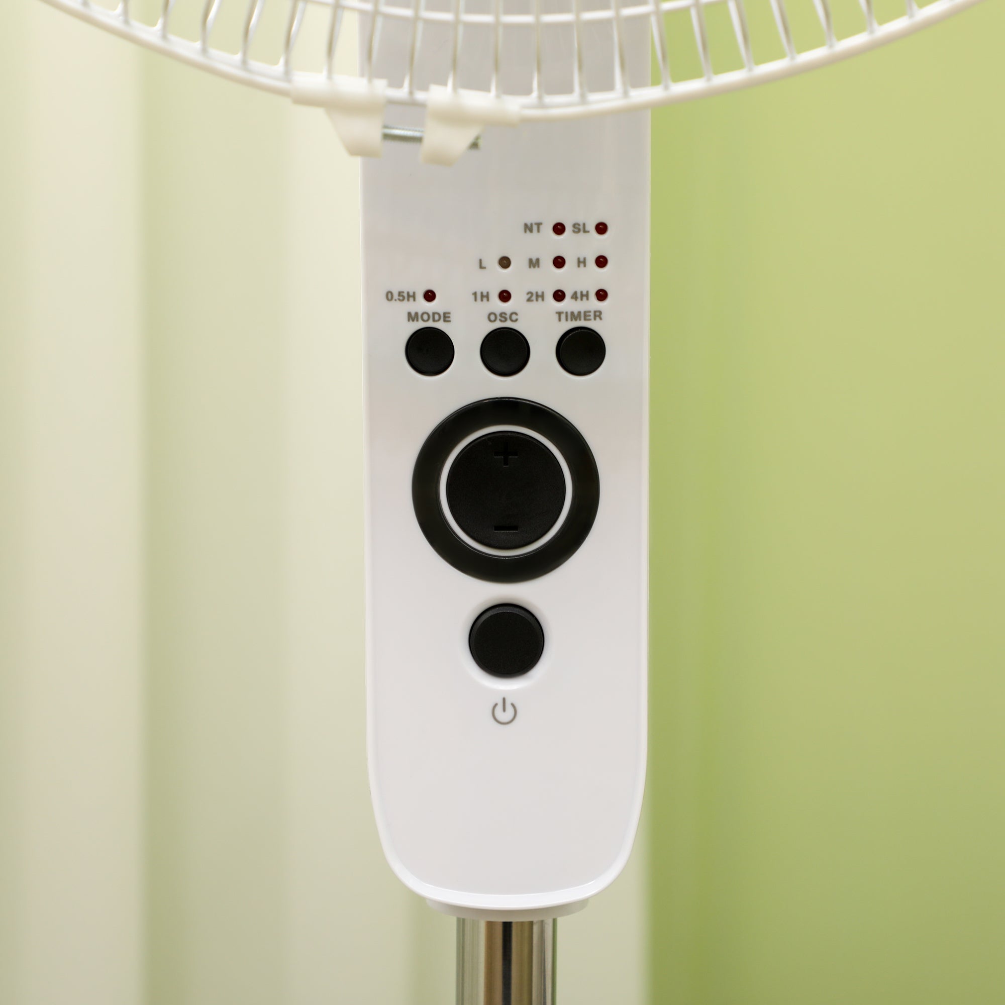 Powerful 45 W Pedestal Fan, Adjustable Height Fan 110-124 cm, Remote Control, 5 Blades of 40 cm, 3 Modes and 3 Speeds, 70° Oscillation and Timer, White