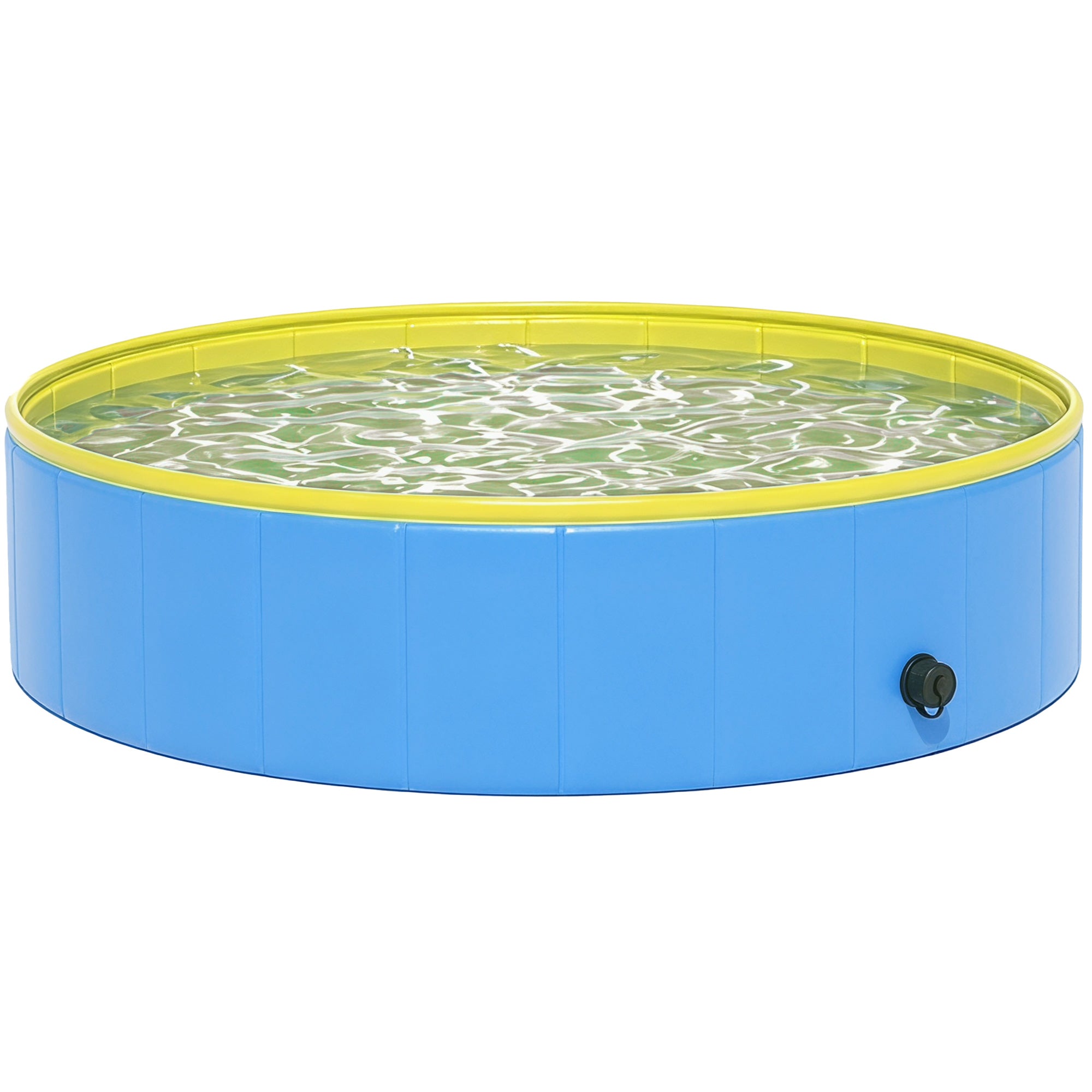 Foldable Dog Pool for Medium & Large Dogs, 120 x 30 cm (47 x 12 in) – Non-Slip Portable Pet Paddling Pool – Blue