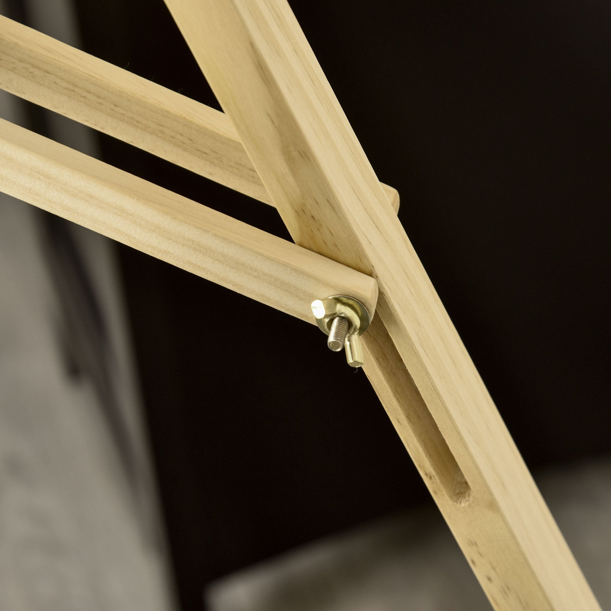 Easel Seat and Stand Easel Foldable Studio Easel 75° Adjustable with Holder for Art Painting And Outdoor Advertising Pine Wood Natural 51.5 x 71.5 x 134.5 cm