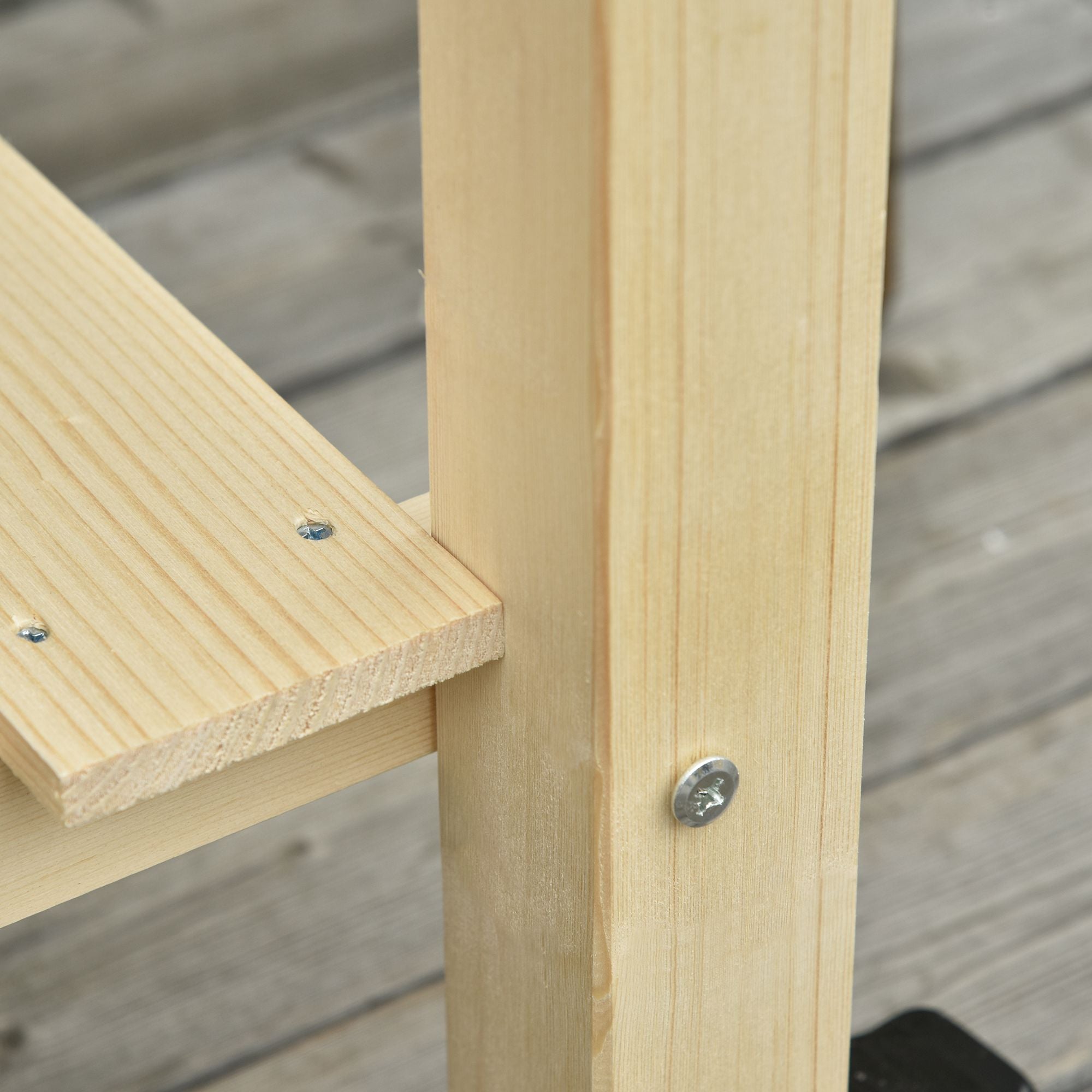 Raised Urban Garden Planting Table 118x55x83 cm Wooden Raised Bed with Shelf Geotextile Fabric Wheels with Brakes Portable for Gardening in Garden Terrace Natural Color