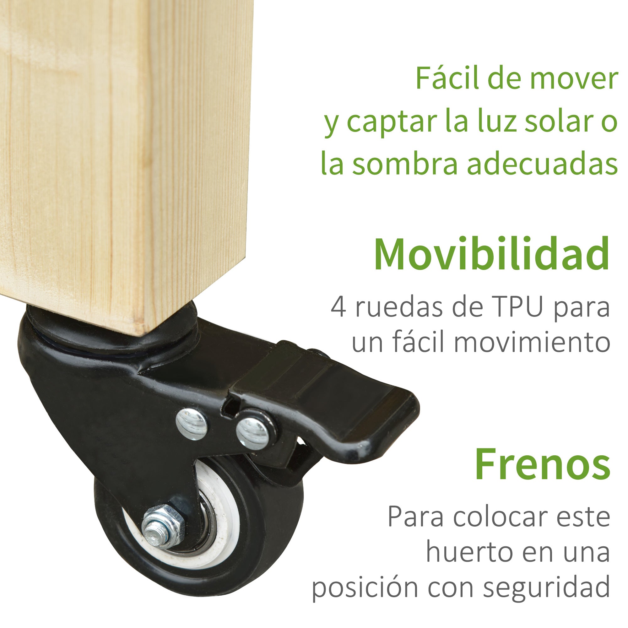 Raised Urban Garden Planting Table 118x55x83 cm Wooden Raised Bed with Shelf Geotextile Fabric Wheels with Brakes Portable for Gardening in Garden Terrace Natural Color