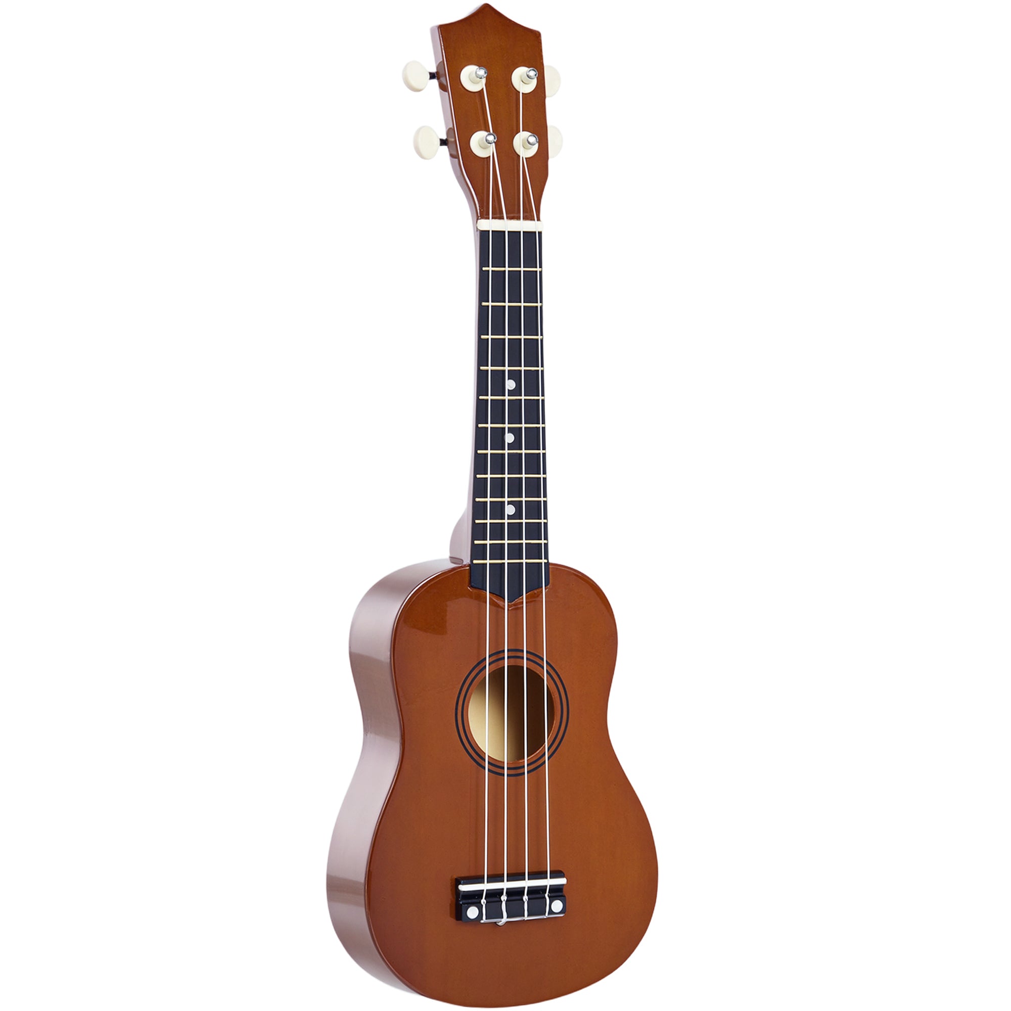 21 Inch Soprano Ukulele for Beginners Suitable for Concerts and Schools Nylon Strings Wood Brown