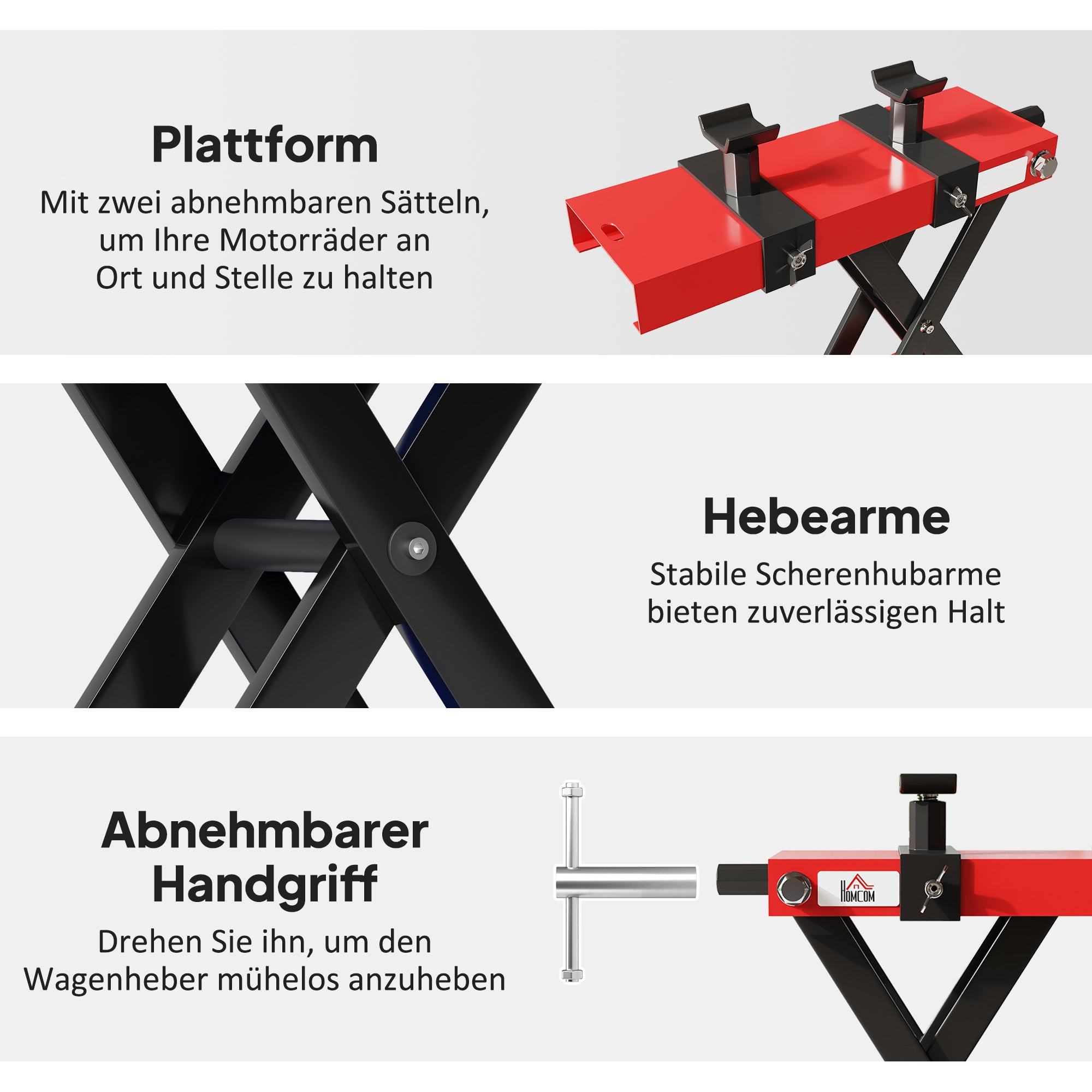 Motorcycle Jack 500 kg Load Capacity Motorcycle Lift 95-400 mm Height Adjustable Mount Stand Bike Repair Scissor Jack in Garage & Outdoor Areas