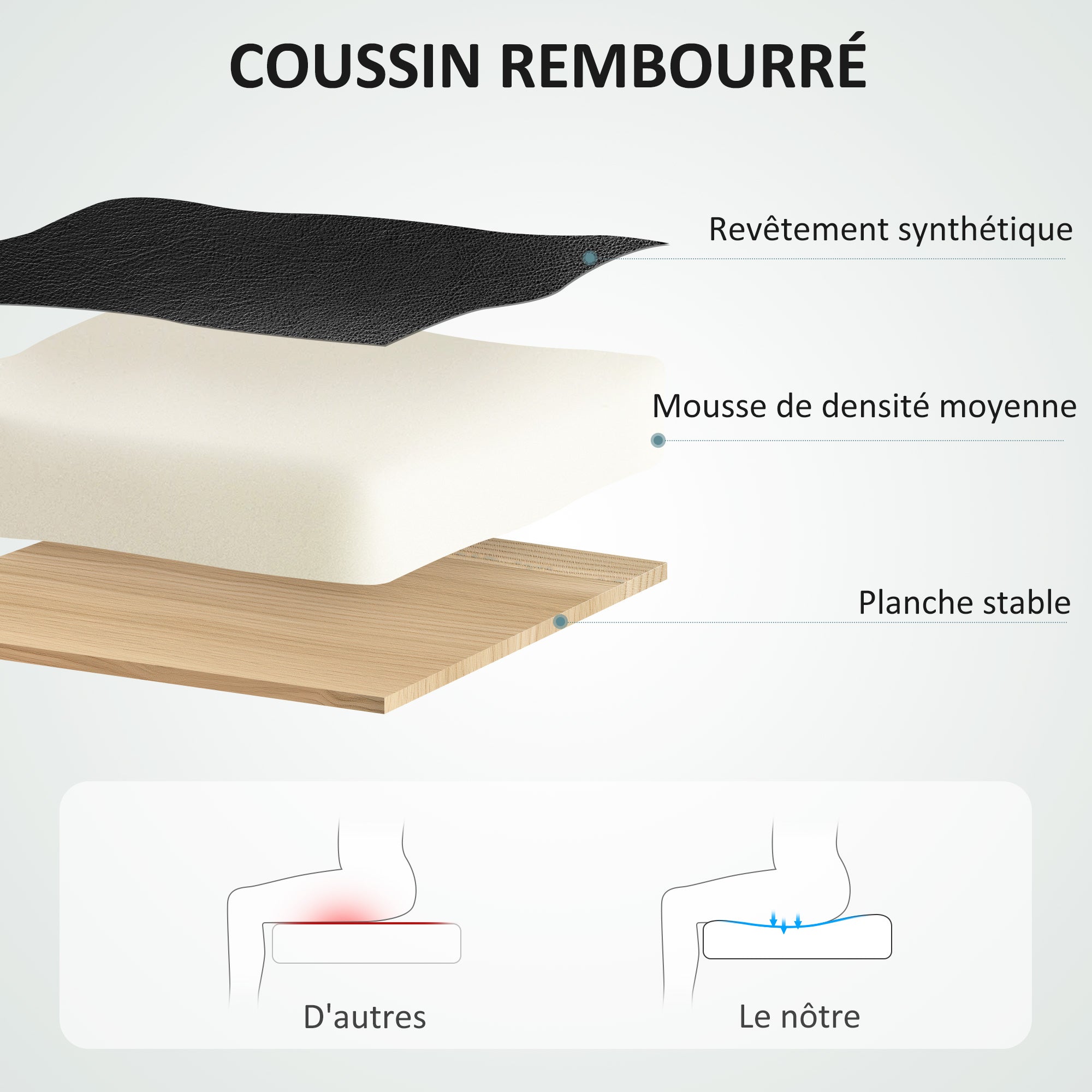 Office Chair, Computer Chair, with Tilt Function, High Backrest, 360° Swivel Wheels, Adjustable Height, Black