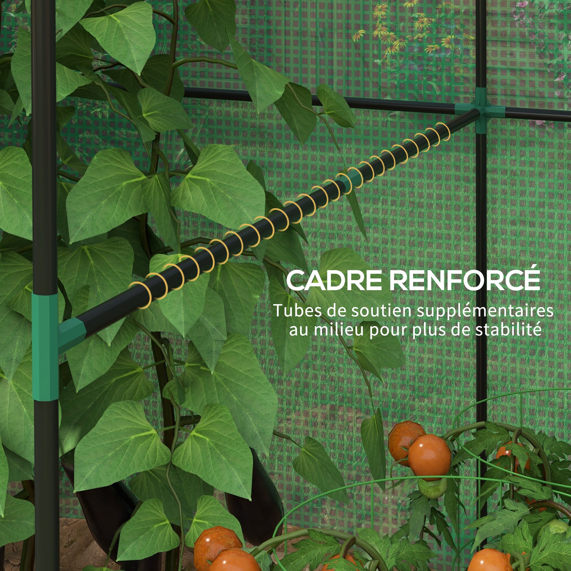 Garden Greenhouse PE, Balcony Greenhouse, Reinforced 135 g/m² Tarpaulin, Steel Frame, Roll-Up Zipper Door, for Vegetables Plants Flowers, Indoor and Outdoor, 200 x 140 x 200 cm, Green