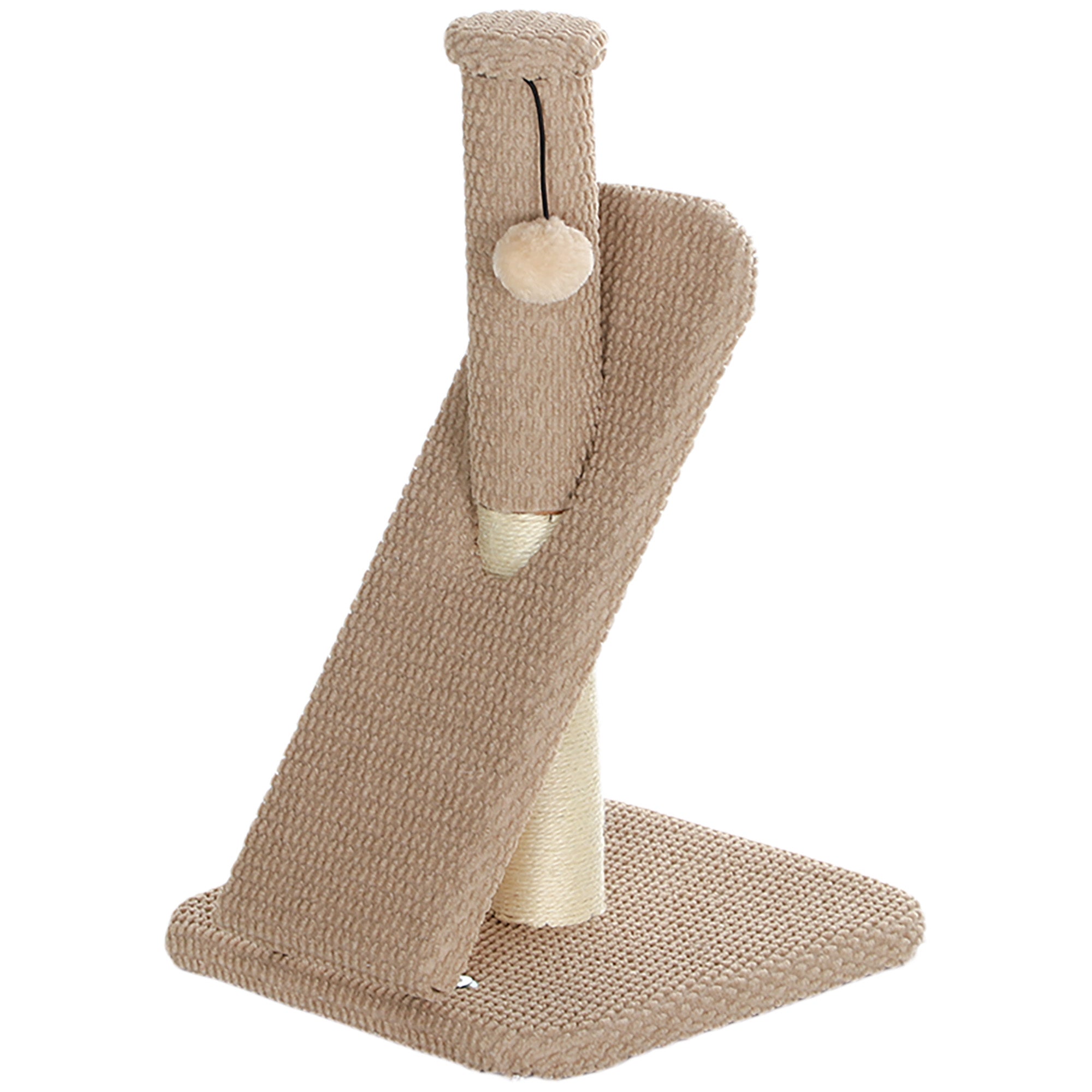 Scratching Post 54 cm High Scratching Post with Play Ball, Sisal Cat Scratching Post Cat Tree for Small Cats, Cat Scratching Furniture, Cream White