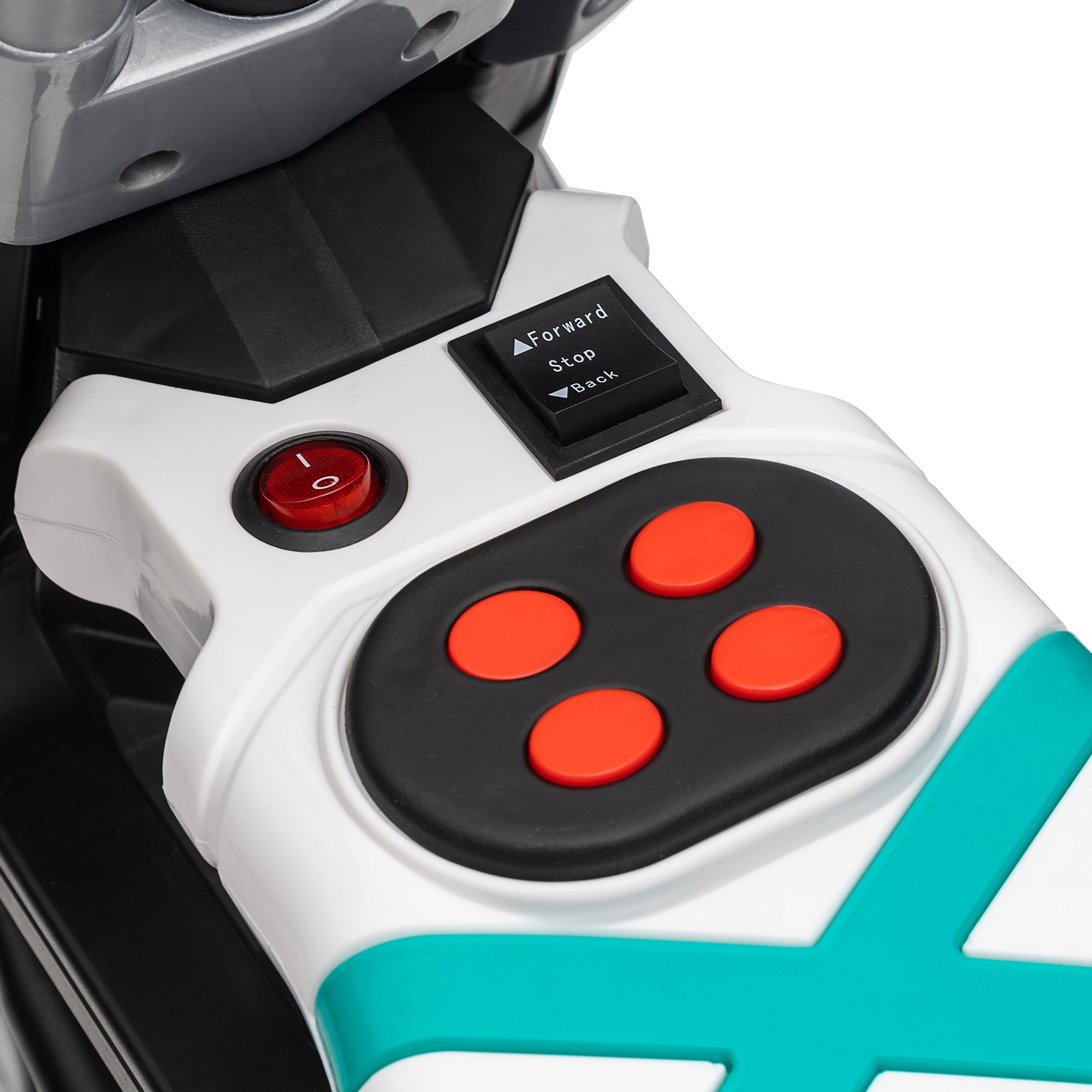 Kids Electric Motorcycle 6V Battery-Powered Motorcycle with Headlights Music Horn 3 km/h Speed Forward Reverse and Training Wheels for Kids 3-5 Years Old Load 25 kg 86x44x58 cm Black and White