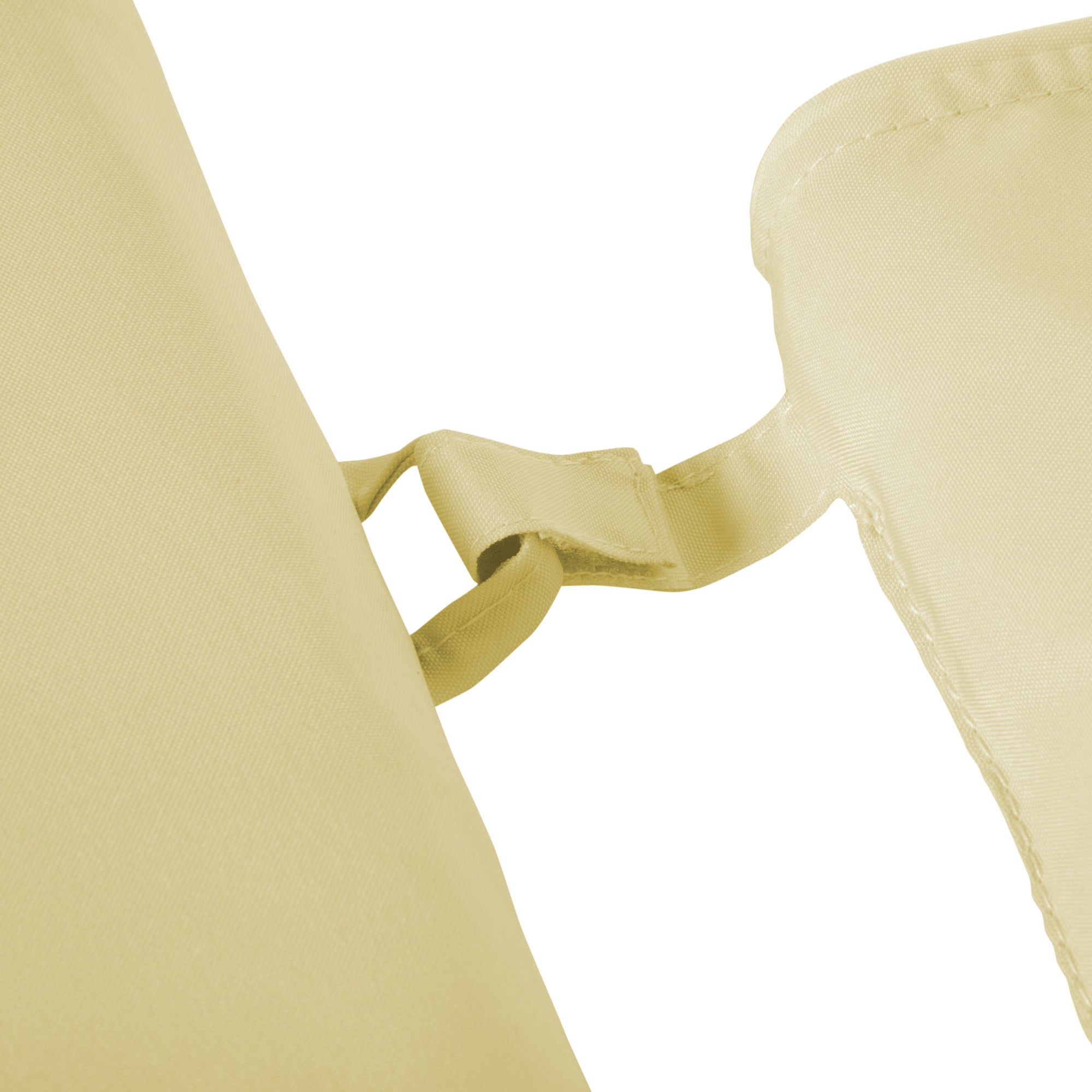 Sun Lounger Cushion with Pillow Removable Polyester + Cotton Fiber Cover Off-white 198 x 53 x 5 cm