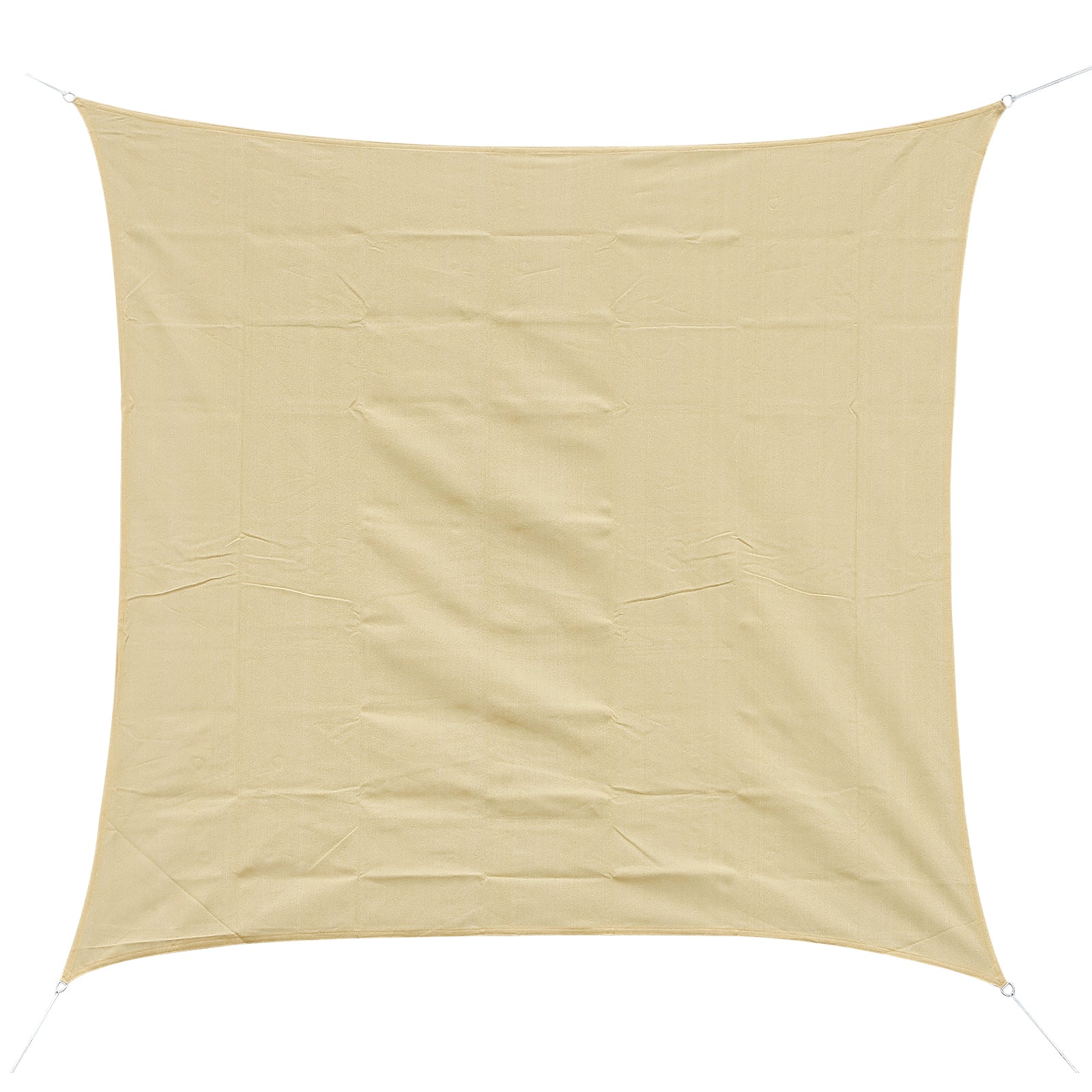 Square Sun Shade Sail for Outdoor in Breathable HDPE, UV Protection 95%, 360x360 cm