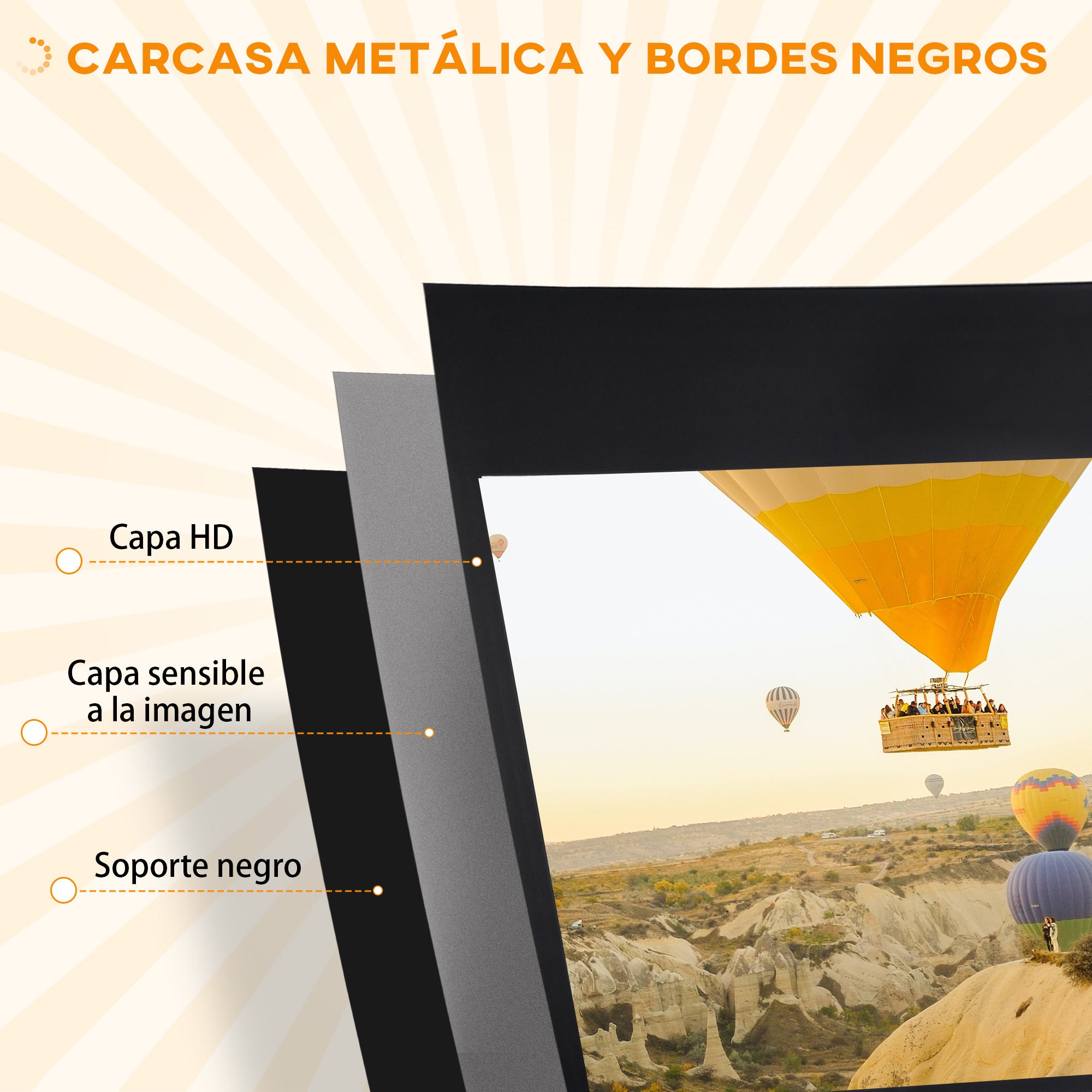 Manual Projector Screen with Stand 100 Inches Portable Projection Screen 16:9 Format with Adjustable Height for Indoor and Outdoor Home Cinema Patio 221x124 cm Black