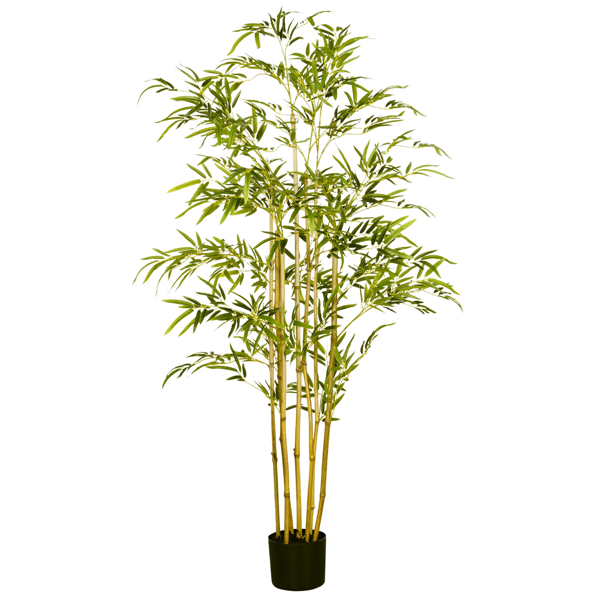 Artificial Bamboo in Pot - 150cm Tall, Decorative Fake Plant for Indoor, Green