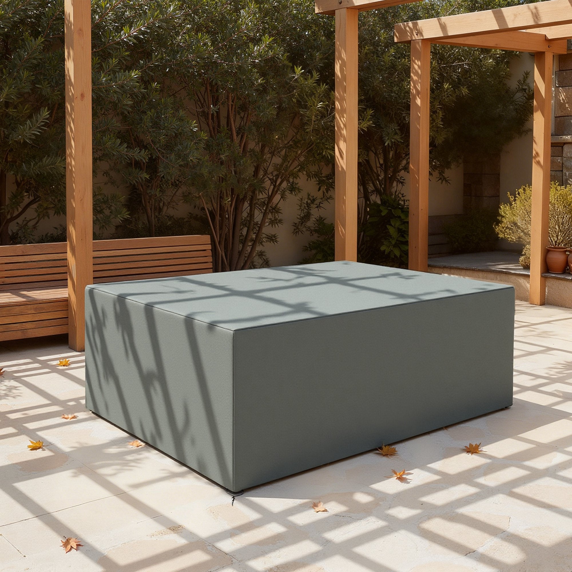 Garden Furniture Cover — Waterproof, Windproof & UV-Resistant 600D Oxford Fabric for Outdoor Table & Chairs, Gray