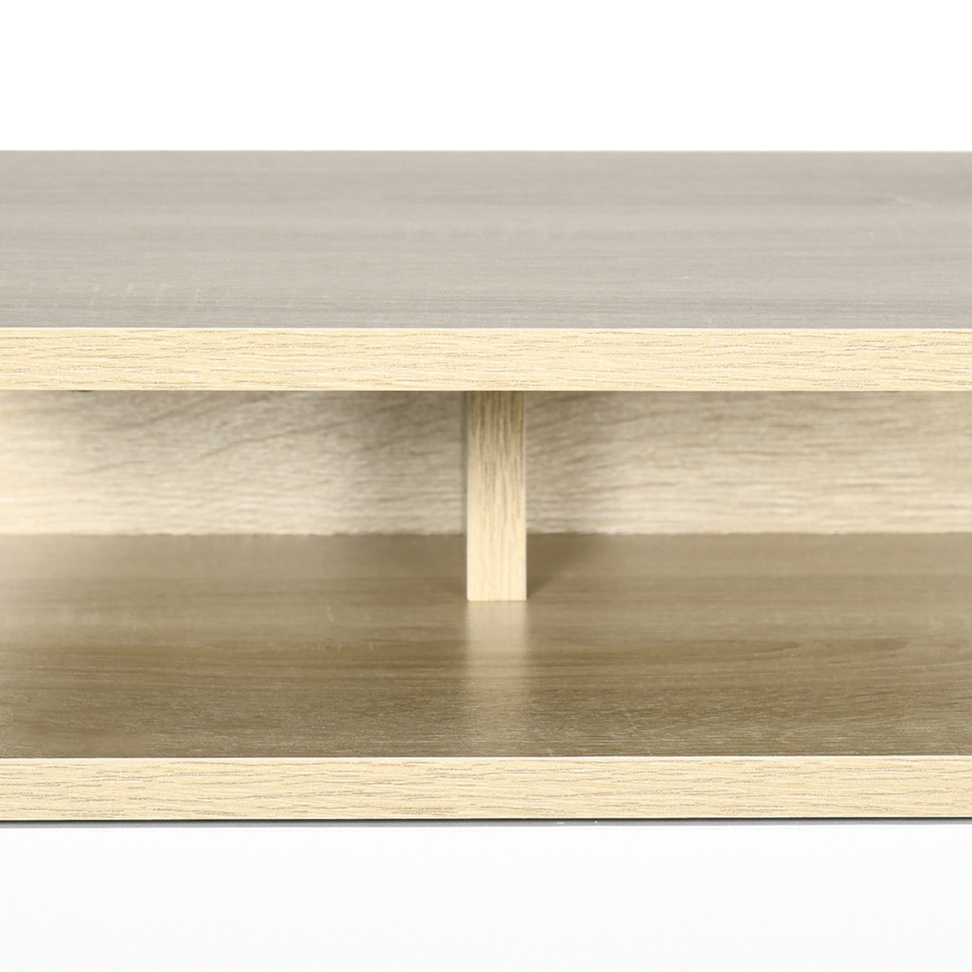 Set of 2 Floating Bedside Tables Wall-Mounted Nightstands with 1 Drawer and Open Shelf for Bedroom 35x32x22.5 cm Oak and White