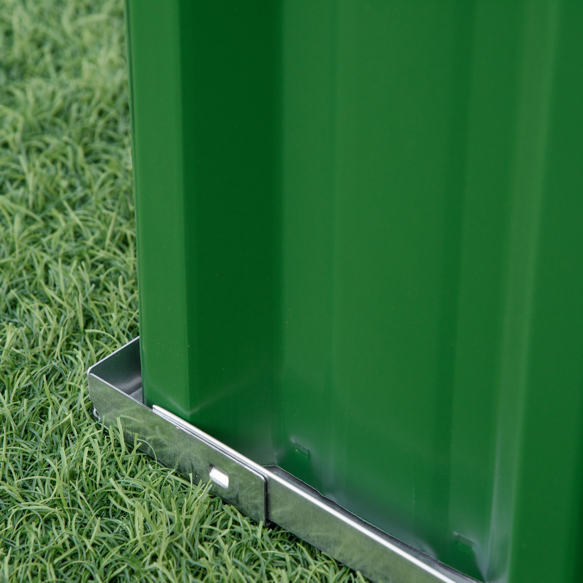 Garden Square Planter 174 x 90 x 30 cm - modular, Tool-Free Assembly, Gloves Included - corrugated steel Green