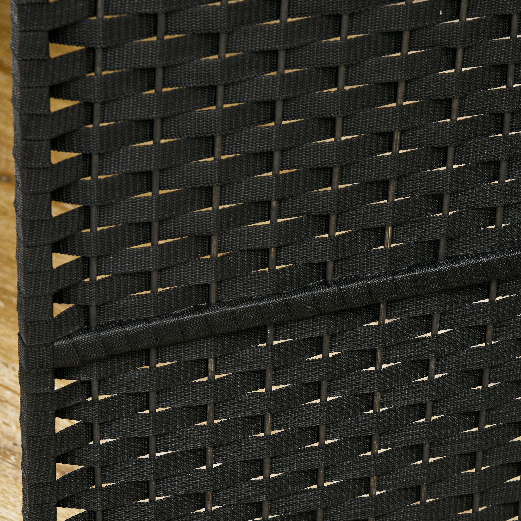 6-Panel Folding Room Divider 240x170 cm Privacy Screen Separator for Living Room Bedroom Office Black