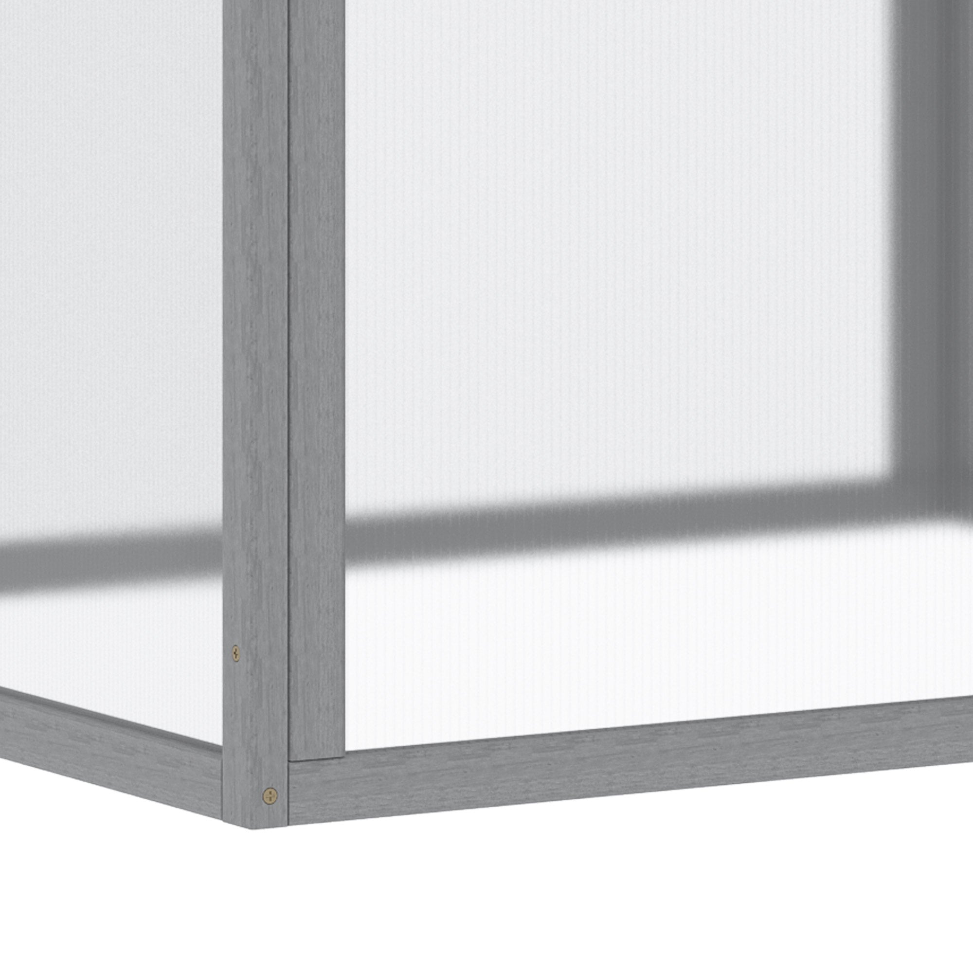 Cold Frame Greenhouse Planting Bed with Cover made of Wood and Polycarbonate Weatherproof Light Gray 90 x 80 x 58 cm