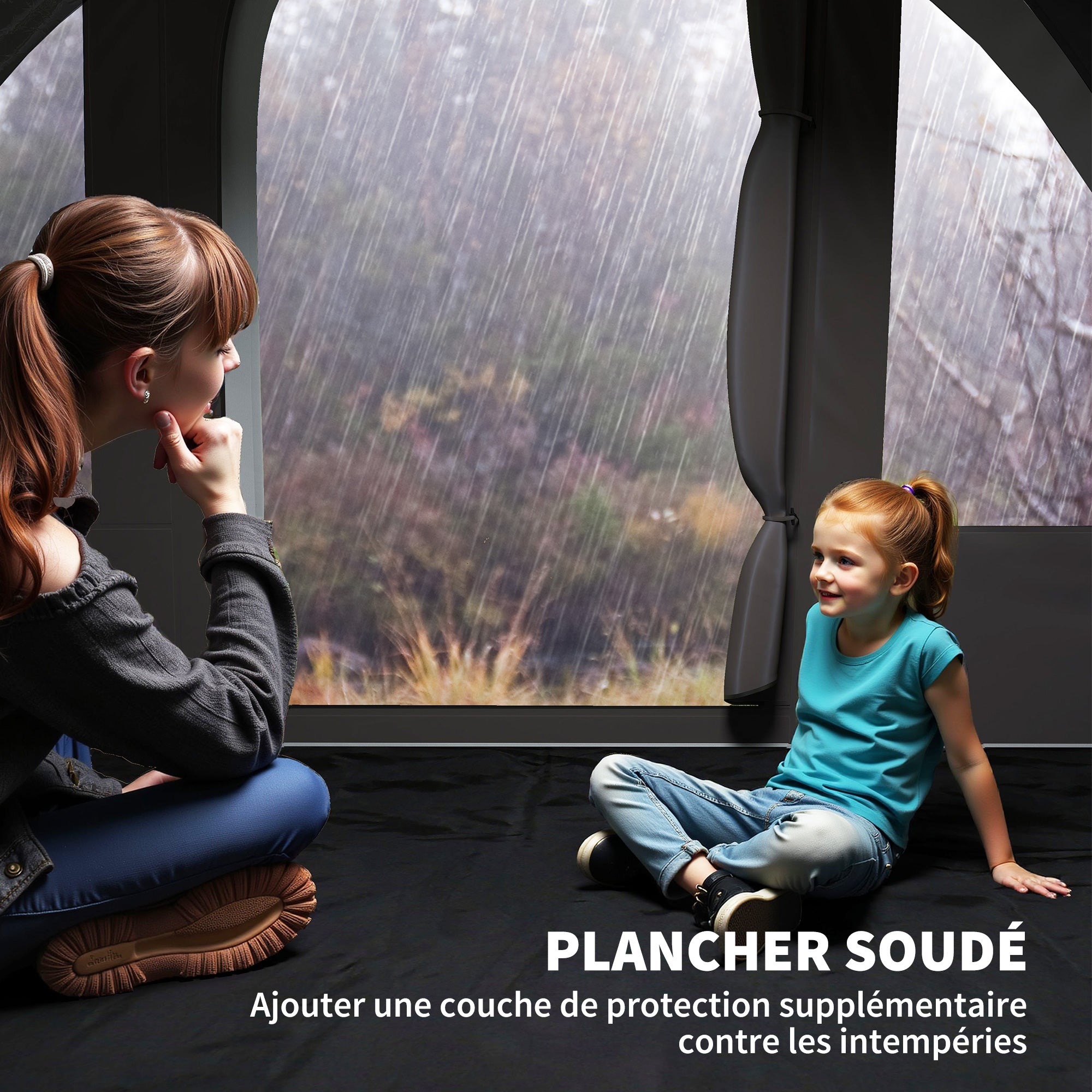 Camping Tent with Porch for 4-6 People, Lightweight Ventilated Waterproof Family Tunnel Tent 5,000mm Easy Setup, Carry Bag and Mat Included, for Hiking Trekking, Gray