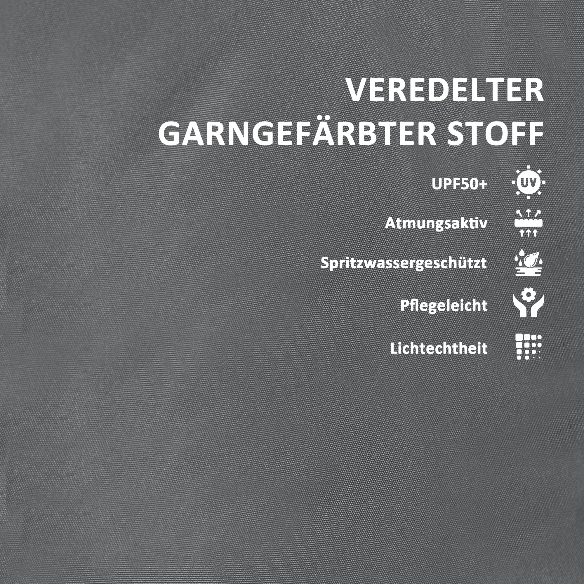 Seat Cushion 120 x 47 x 9.5 cm Water-Repellent Chair Cushion with Straps, Headrest, UPF50+ Outdoor Indoor Seat Pad, Seat Pillow for Folding Chair, Dining Chair, Dark Gray