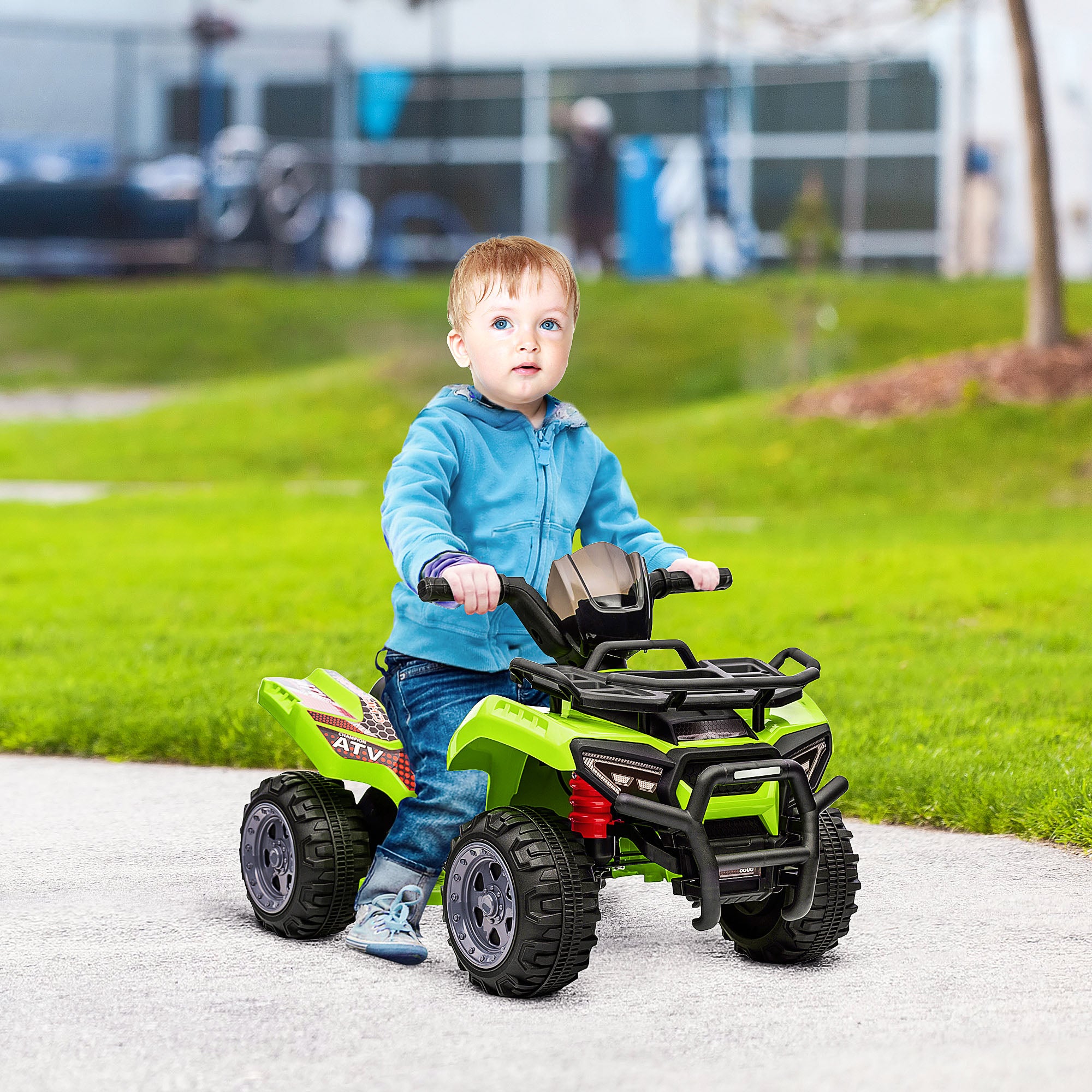 Kids Quad Electric 6V Children's Quad with Forward Function, Music, Electric Quad for Children 1.5-3 Years Green