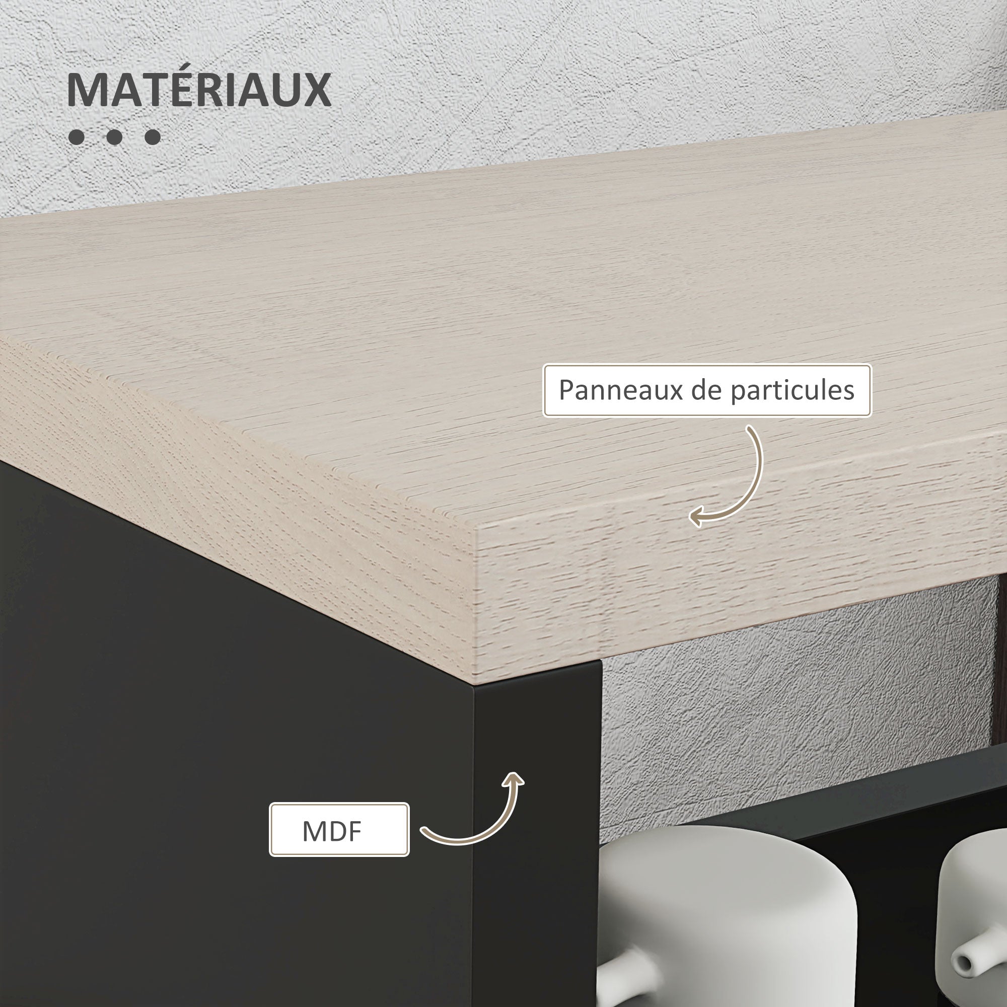 3-Tier Storage Cart Storage Shelf on Wheels for Narrow Kitchen Bathroom Laundry Office with Handle - 48 x 15 x 80 cm Black