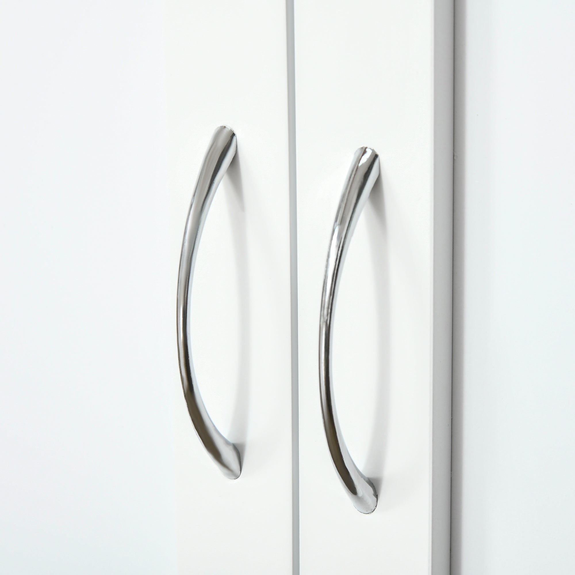 Multi-Storage Kitchen Trolley - dim. 73L x 50W x 91H cm - metal handles MDF white bamboo wood veneer top