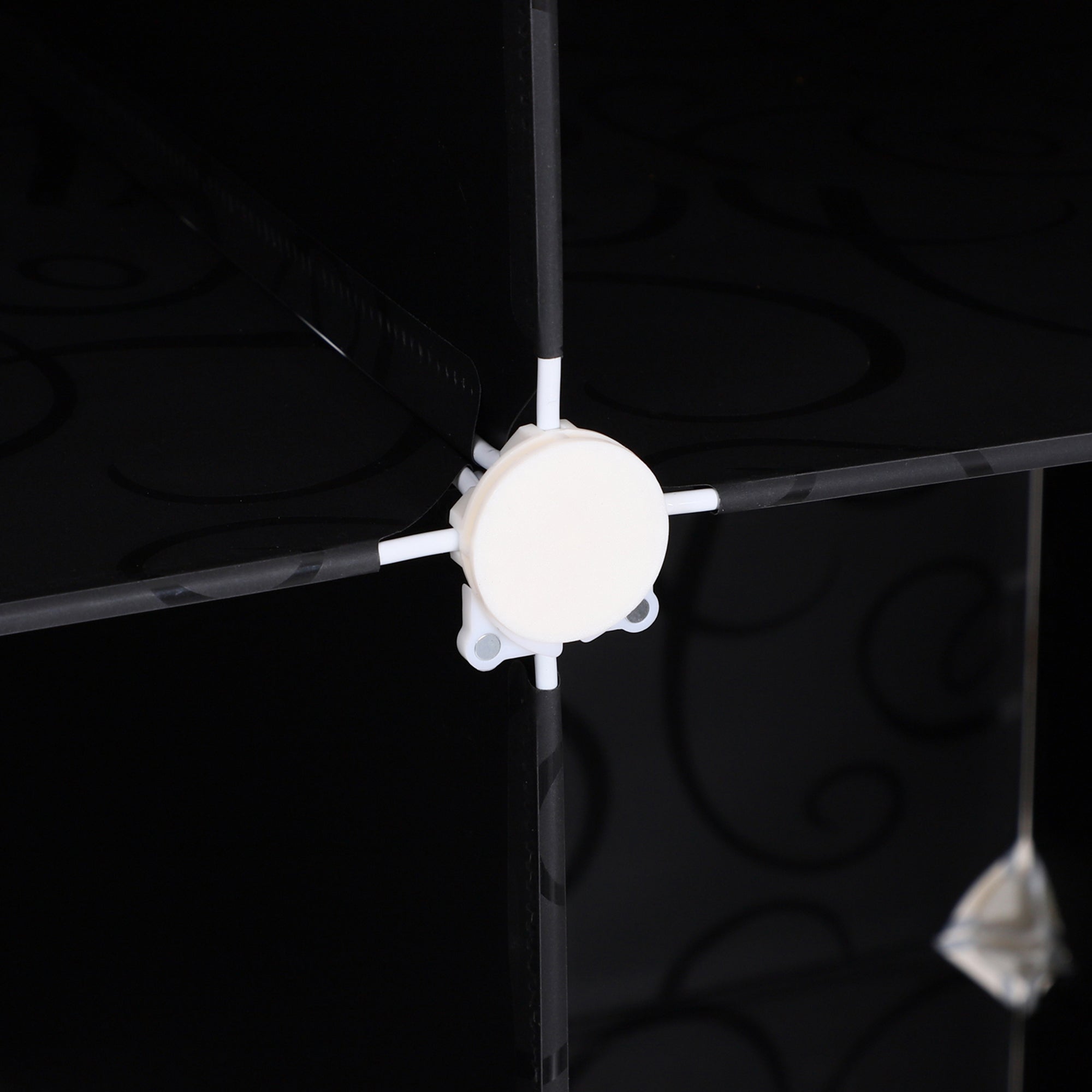 DIY Wardrobe Shelving System with 2 Large and 9 Small Cubes DIY Cube Storage, Shoe Rack, Bookshelf Toy Cabinet Black 111 x 47 x 145 cm