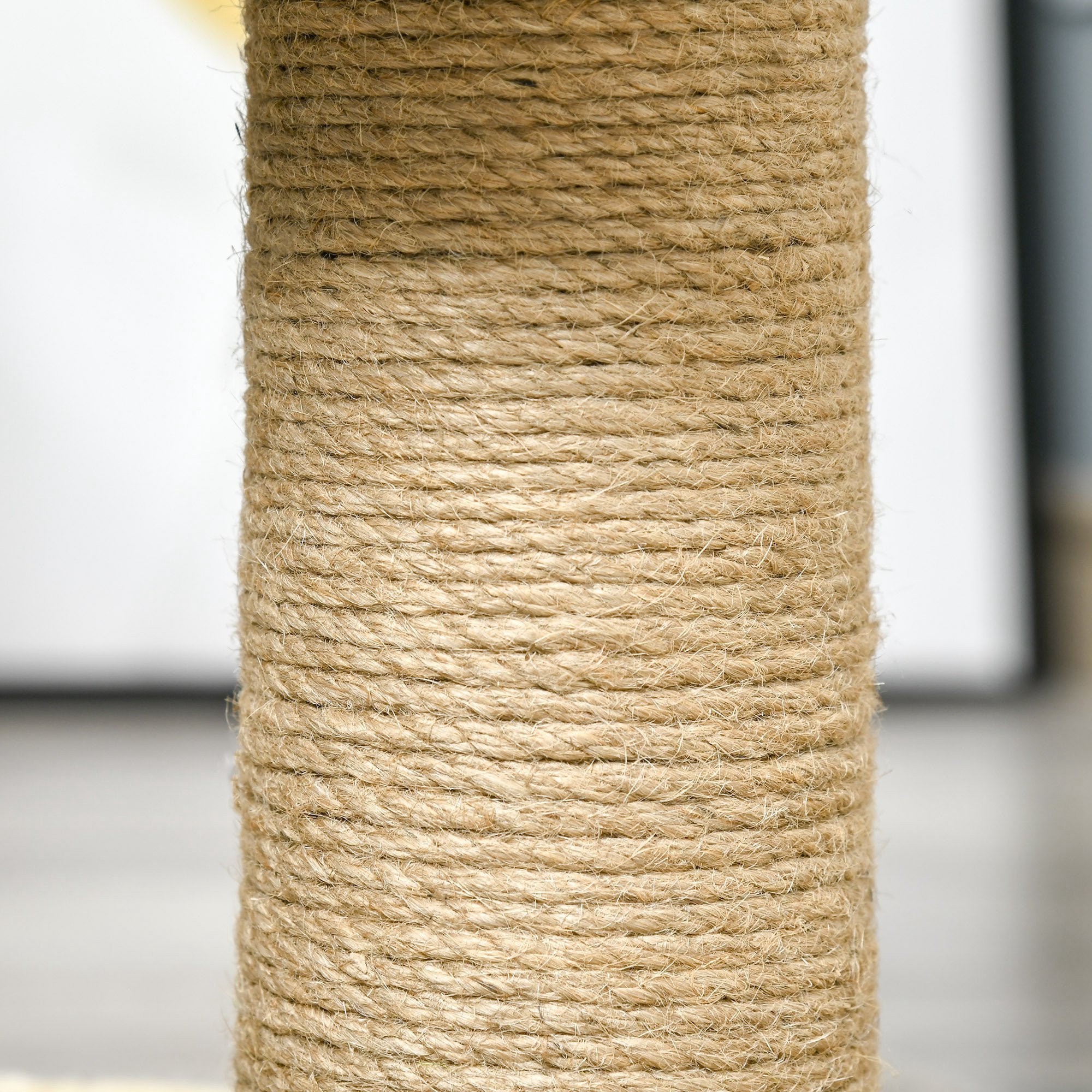 Small Cat Scratching Post Cat Tree for Single Cat Cat Play Post Cat Toy Climbing Tree Jute Khaki+Light Brown 40 x 30 x 56 cm