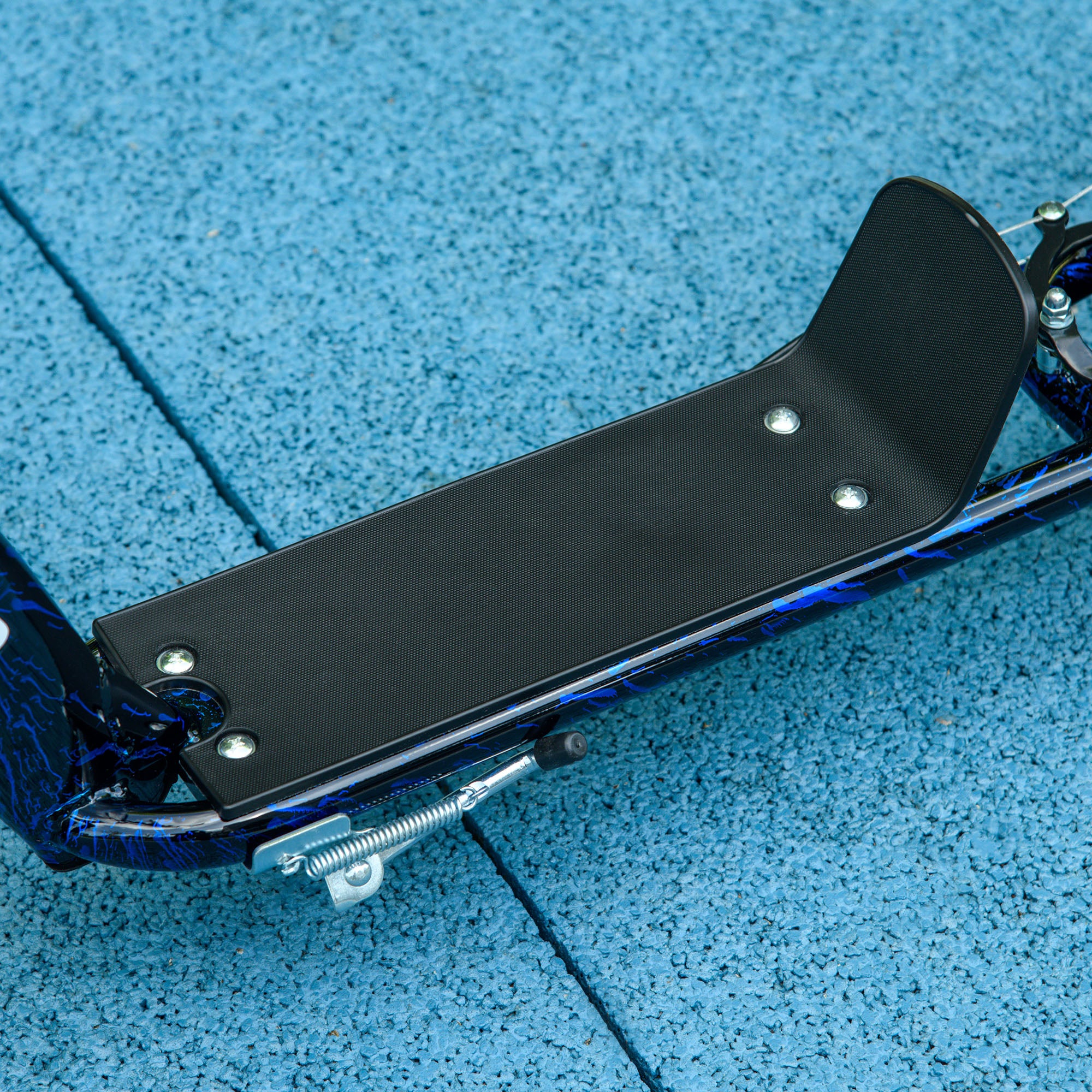 Children's Scooter with Large Wheels for 6-12 Year Olds Adjustable Height Rear Brake Kickstand Blue