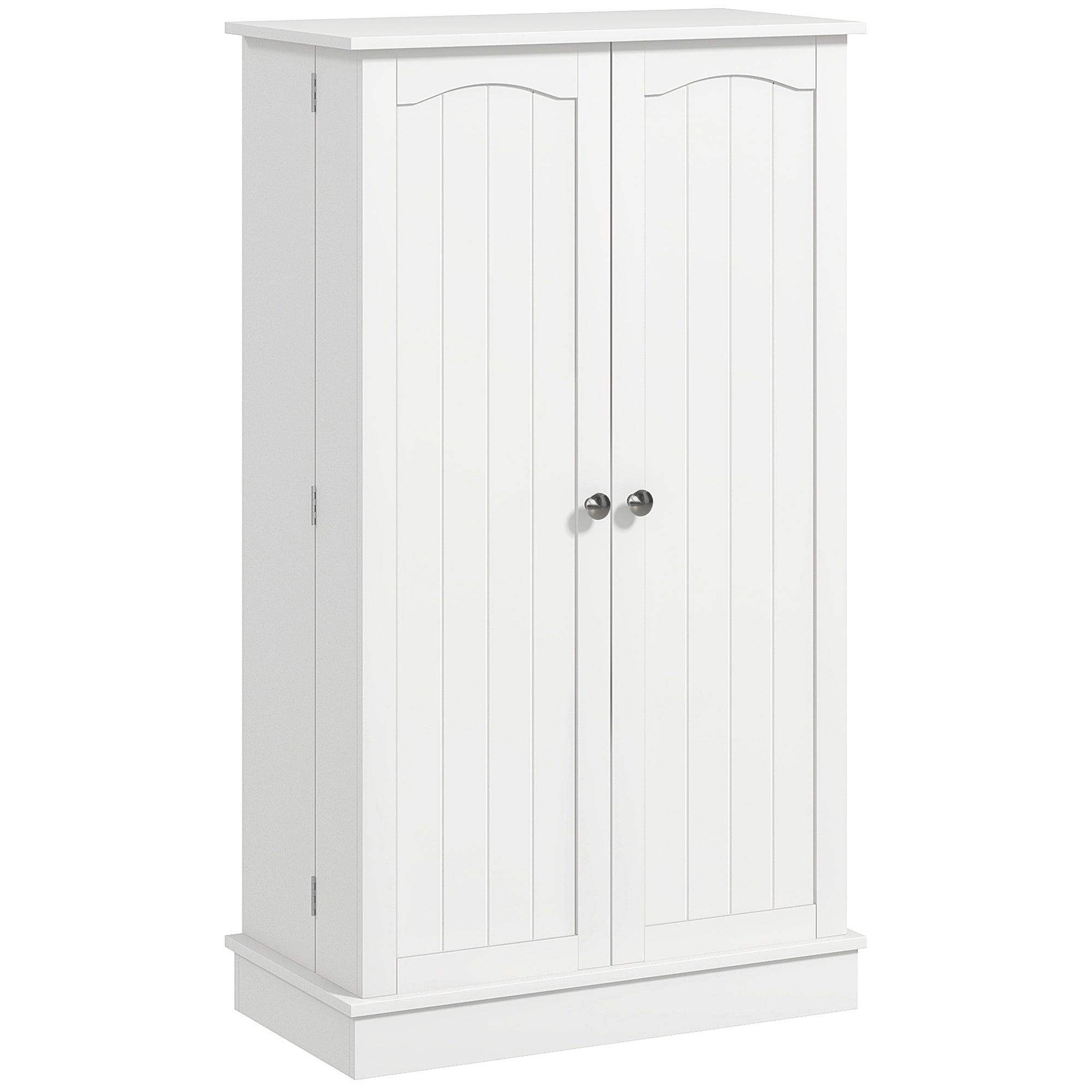 Kitchen Cabinet Buffet Cupboard Modern Storage Cabinet with Adjustable Shelves and 12 Spice Racks, Pantry for Dining Room, Living Room, 60 x 30 x 104 cm, White