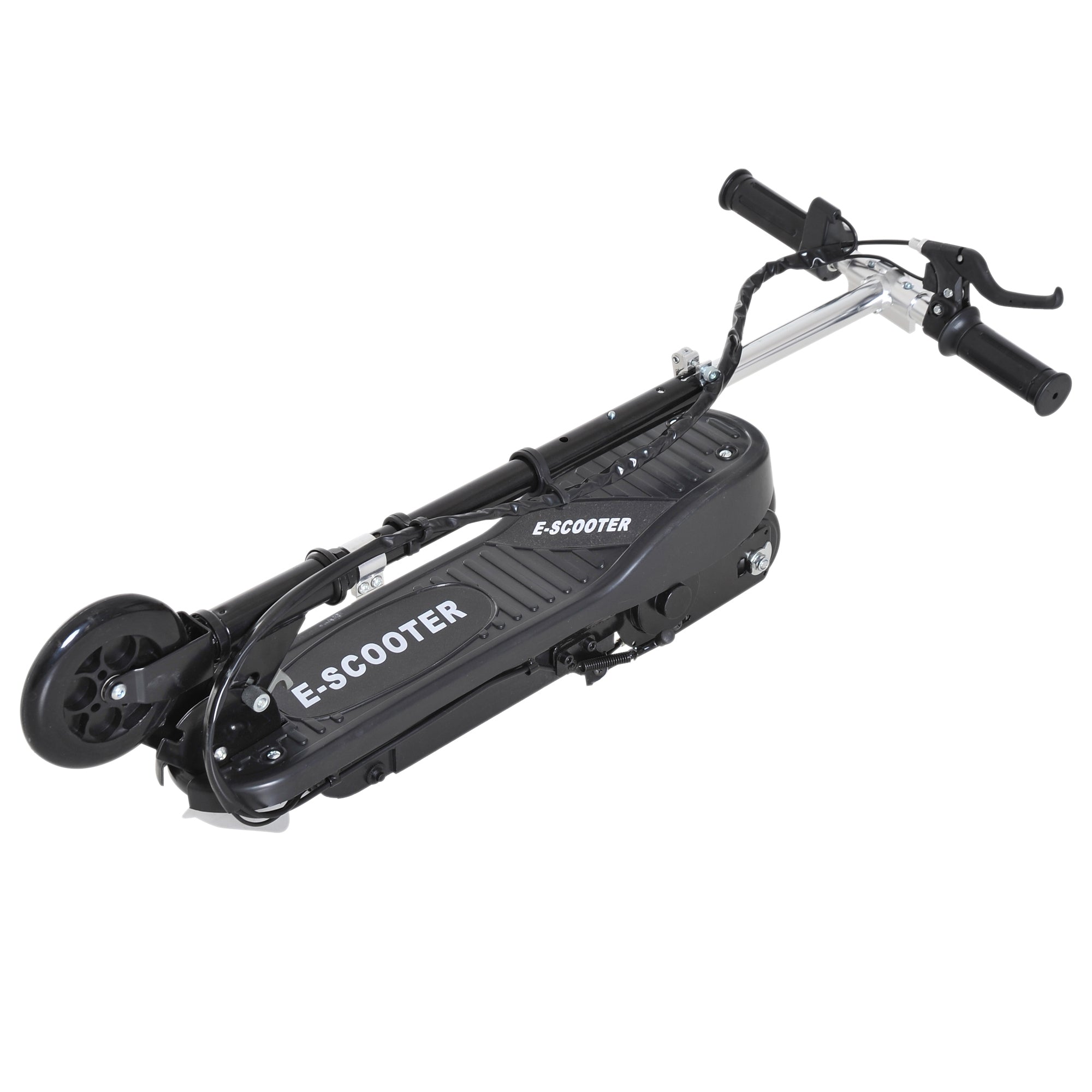 Electric Scooter for Kids 7+ Years Foldable Scooter with Adjustable Height Rechargeable 24V Battery Speed up to 12 km/h and Brake Load 50 kg 74x36x82.5-92.5 cm Black