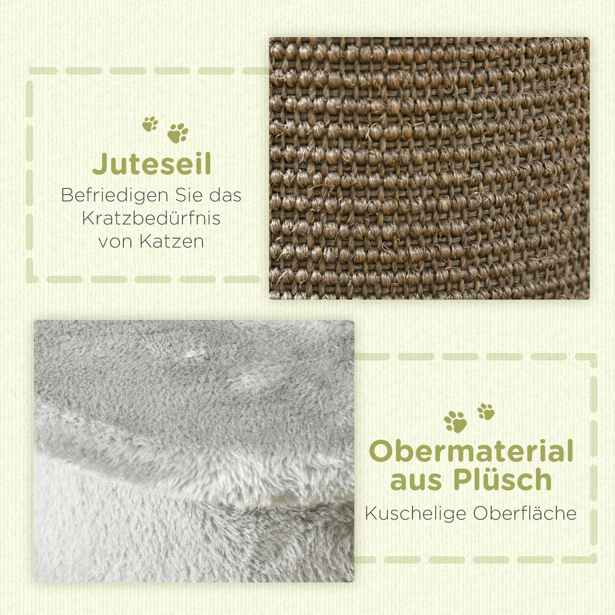 Corner Scratching Post, 58cm Sisal Scratching Pole, Cat Tree for Cats, Small Cat Scratching Post with Scratching Ball, Cat Furniture for Indoor, Gray