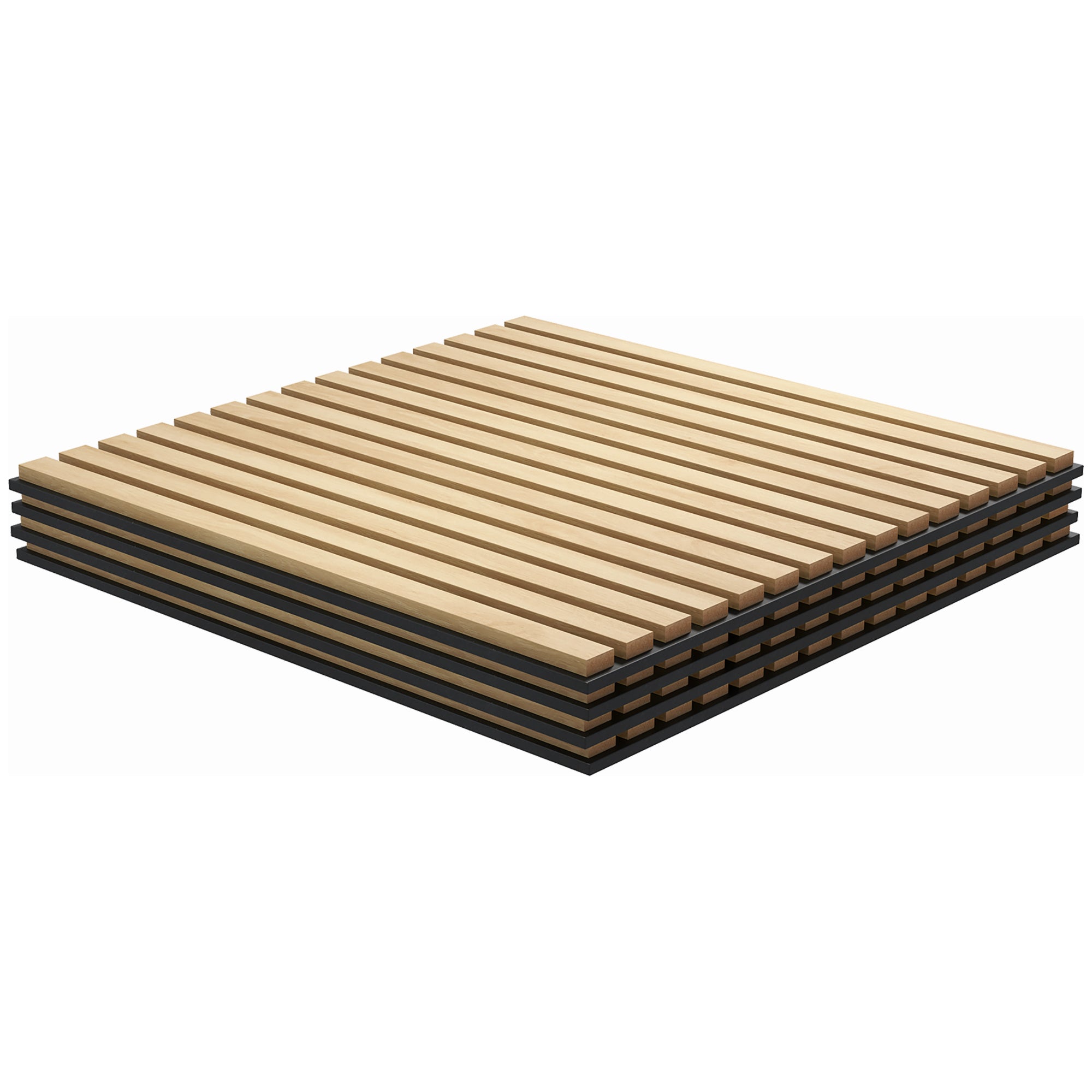 4 Pack Acoustic Panels 60 x 60 x 2.1 cm Wall Panels with Wood Look Acoustic Plates Wall Cladding as Sound Protection Sound Insulation Soundproofing for Studio Office Oak