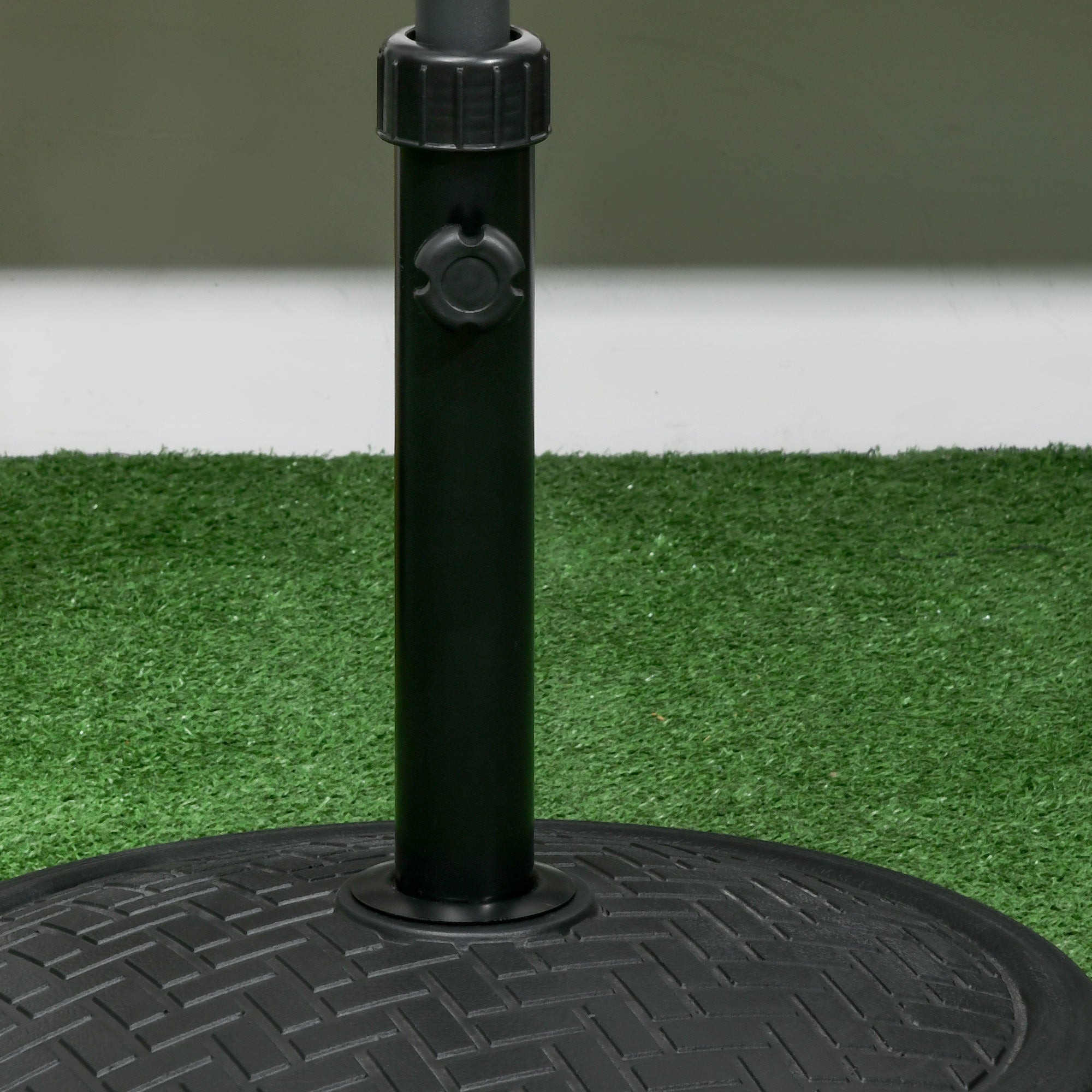 Concrete Umbrella Base Stand for 14 kg Parasol Stand for Ø32-38 mm Mast for Garden Terrace Patio Ø46x34 cm Black