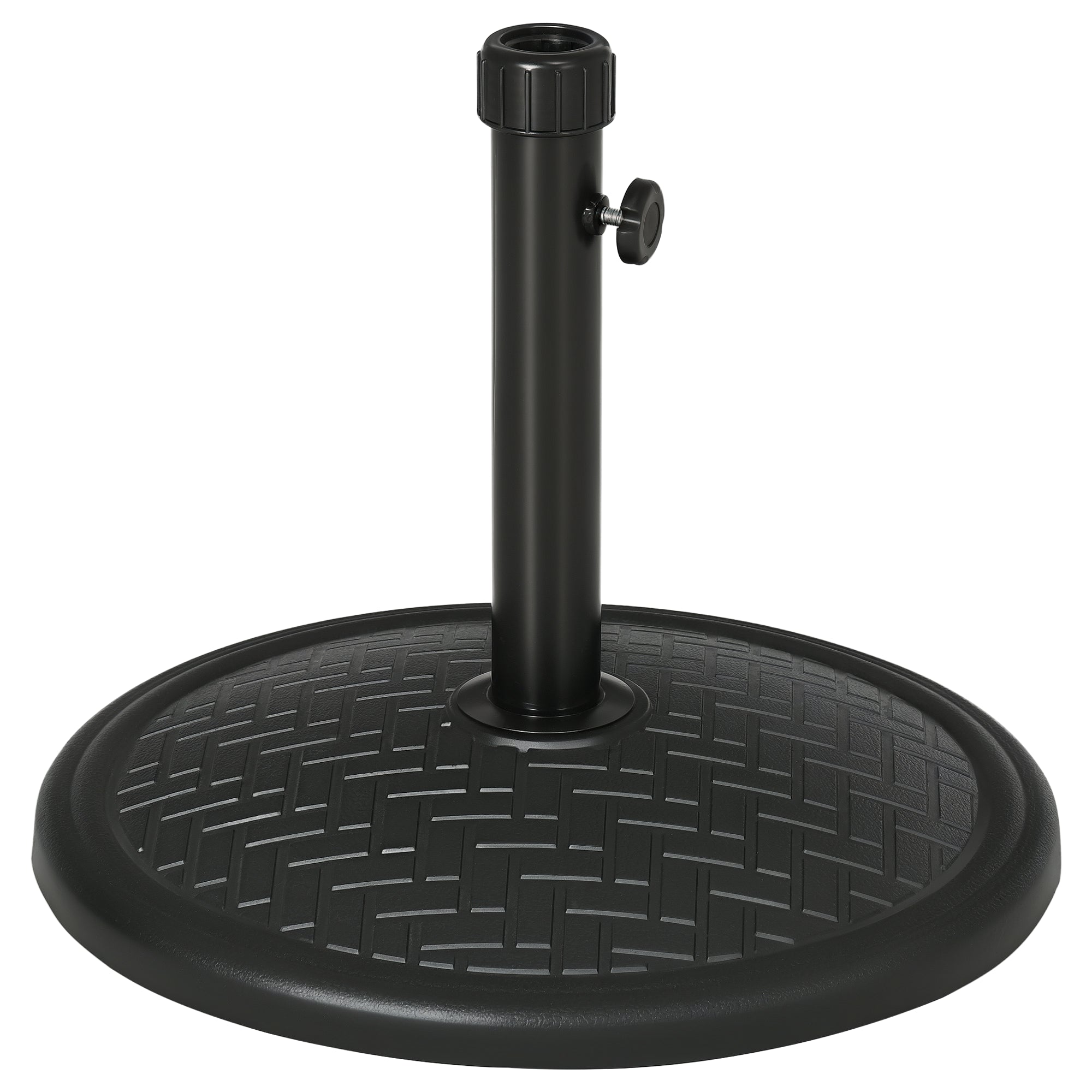 Concrete Umbrella Base Stand for 14 kg Parasol Stand for Ø32-38 mm Mast for Garden Terrace Patio Ø46x34 cm Black