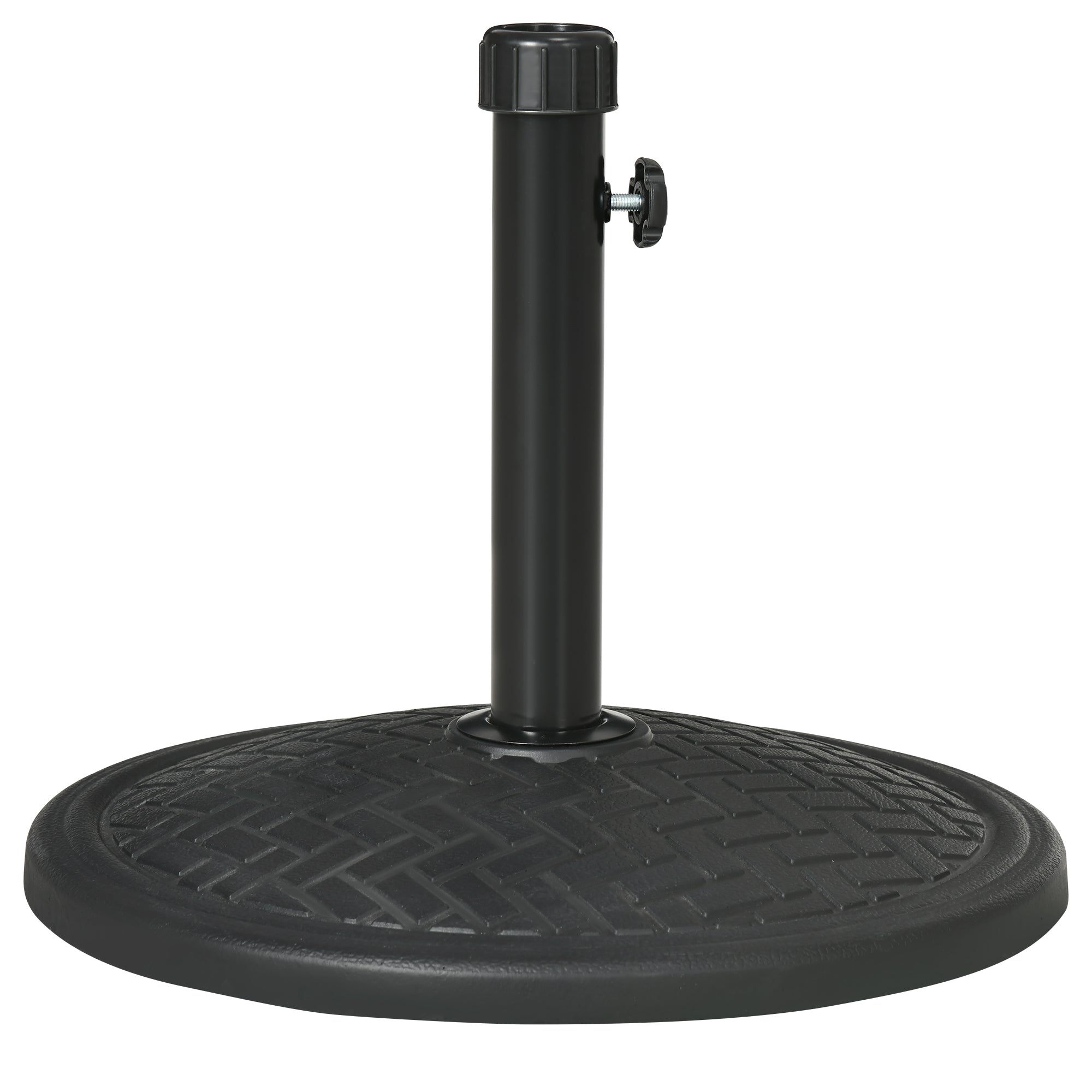 Concrete Umbrella Base Stand for 14 kg Parasol Stand for Ø32-38 mm Mast for Garden Terrace Patio Ø46x34 cm Black