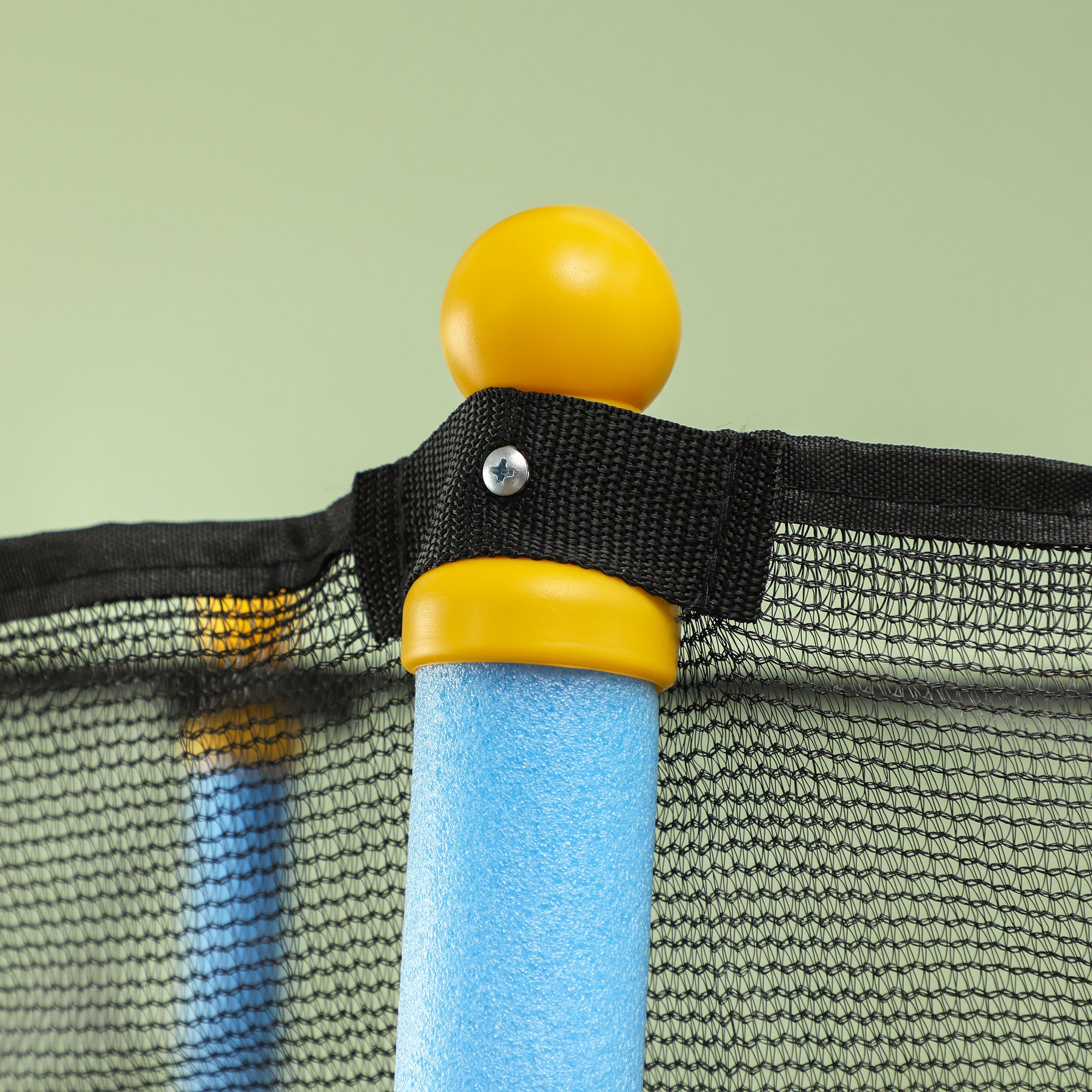 Children's Trampoline Ø 1.75 × 1.90H m Safety Net Zippered Door Spring Cover 6 Padded Poles Included Black Red Blue